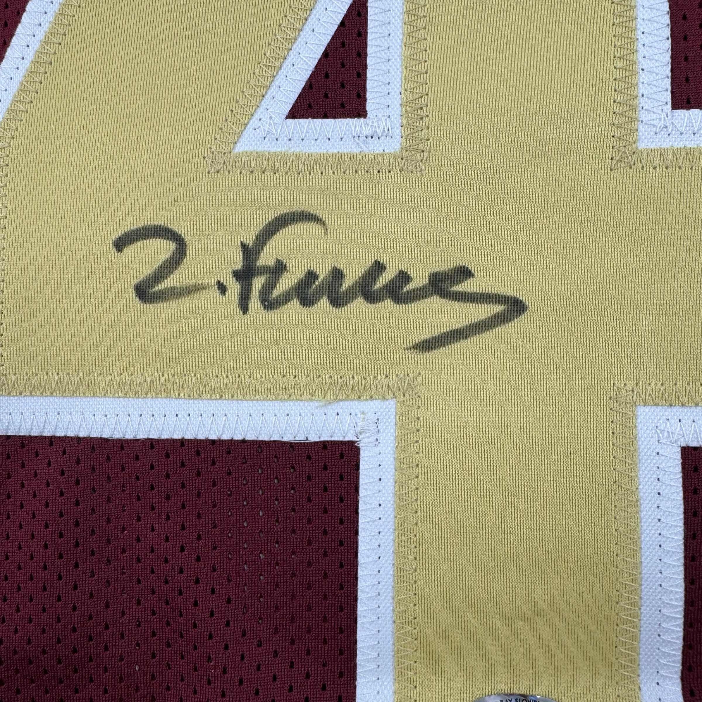 Autographed/Signed Zay Flowers Boston College Maroon Football Jersey Beckett BAS COA