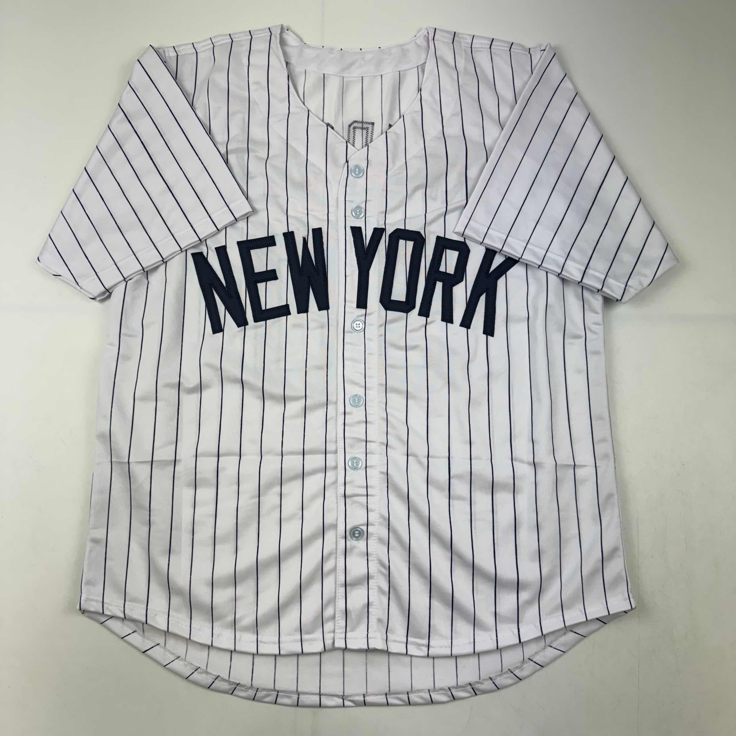 Autographed/Signed Willie Randolph New York Pinstripe Baseball Jersey Beckett BAS COA