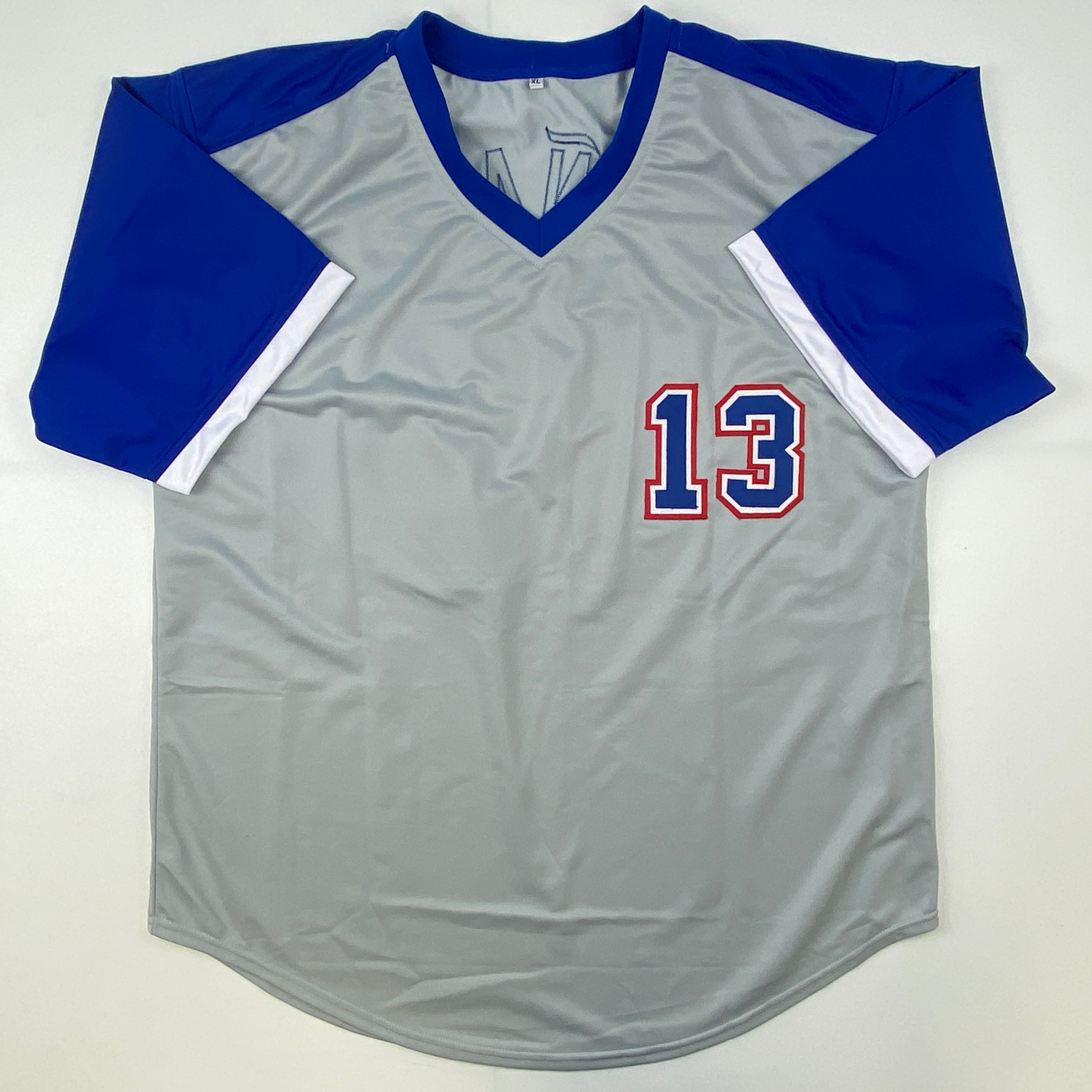 Autographed/Signed Ronald Acuna Jr. Atlanta Grey Retro Baseball Jersey Beckett BAS COA