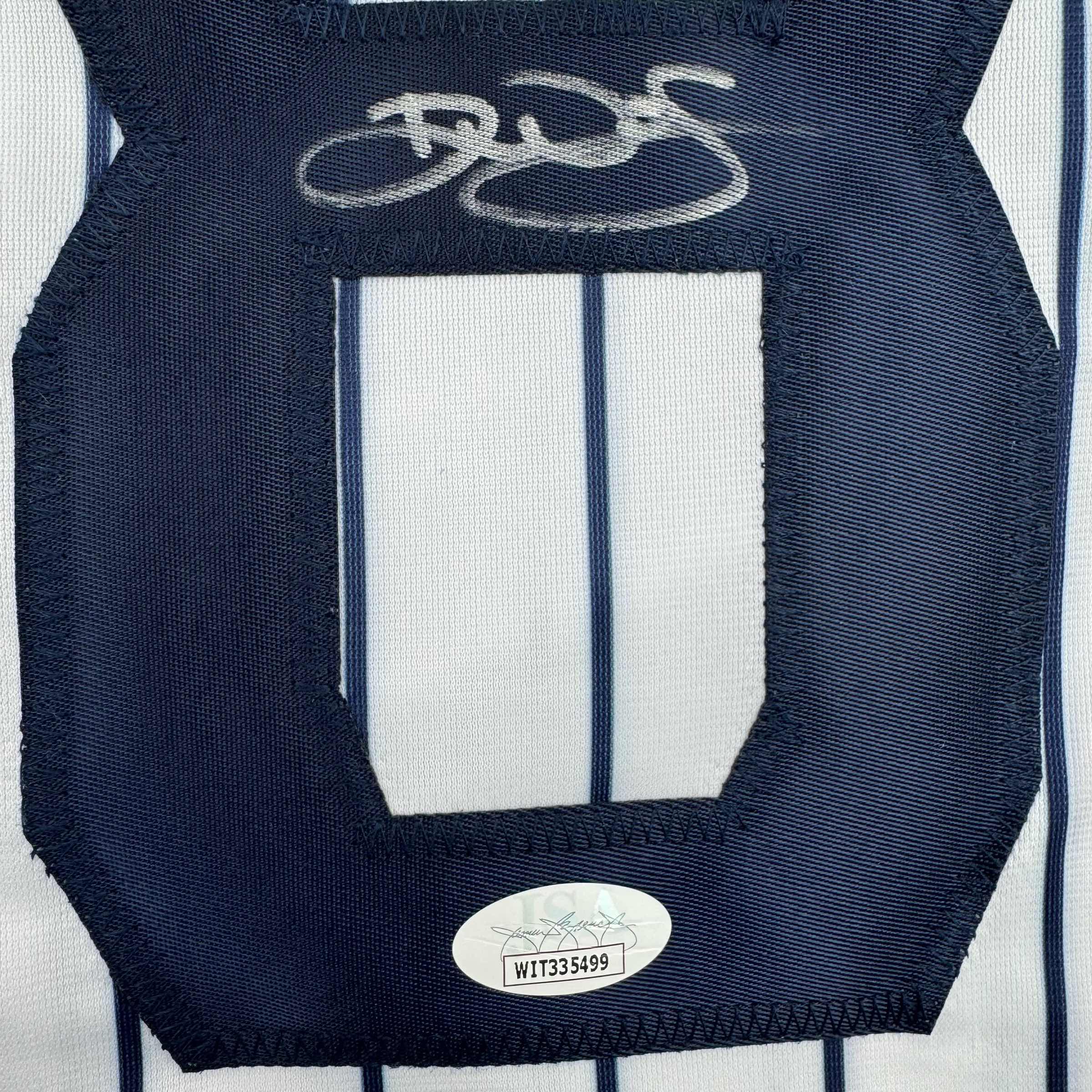 Autographed/Signed Devin Williams New York Pinstripe Baseball Jersey JSA COA