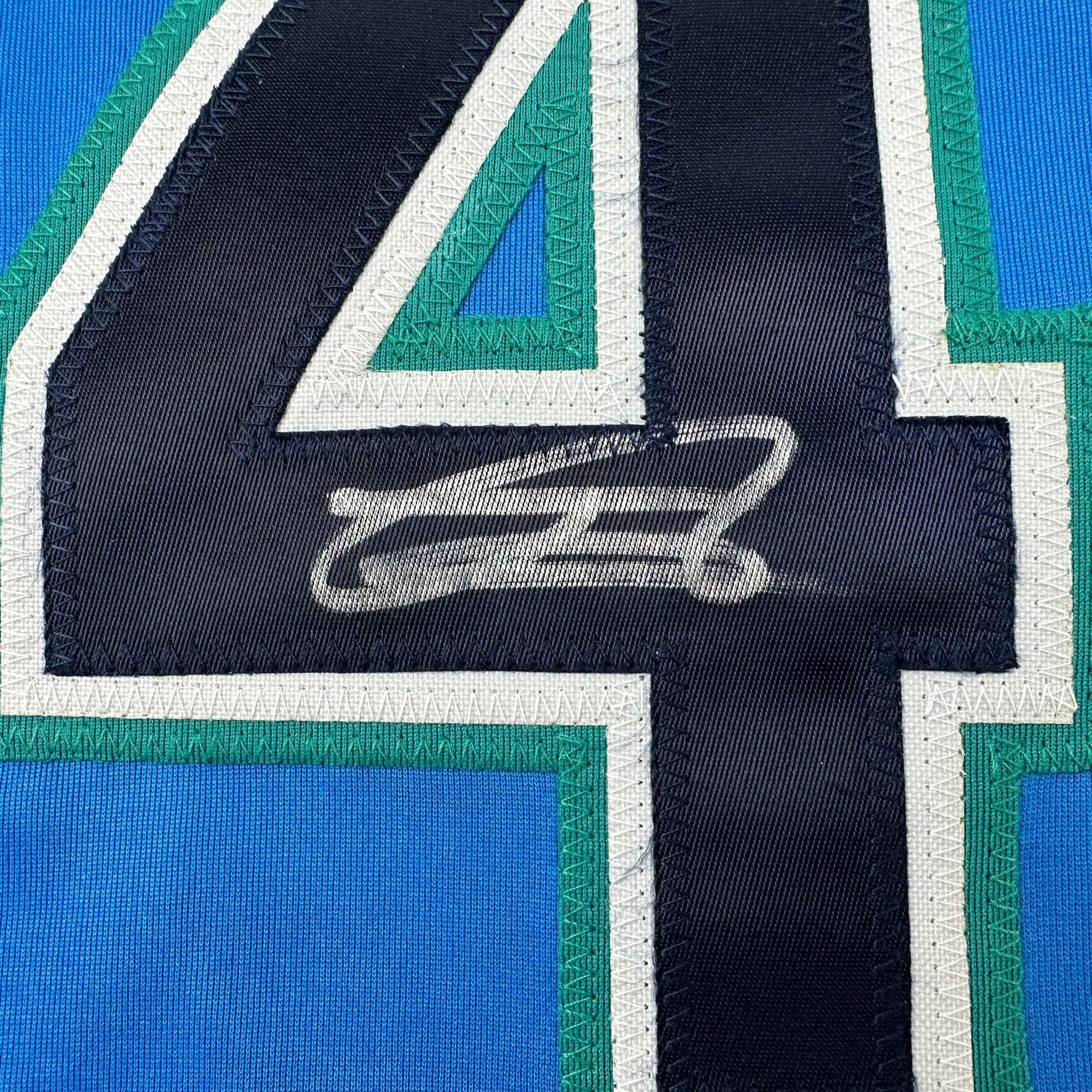 Autographed/Signed Julio Rodriguez Seattle Light Blue Baseball Jersey JSA COA