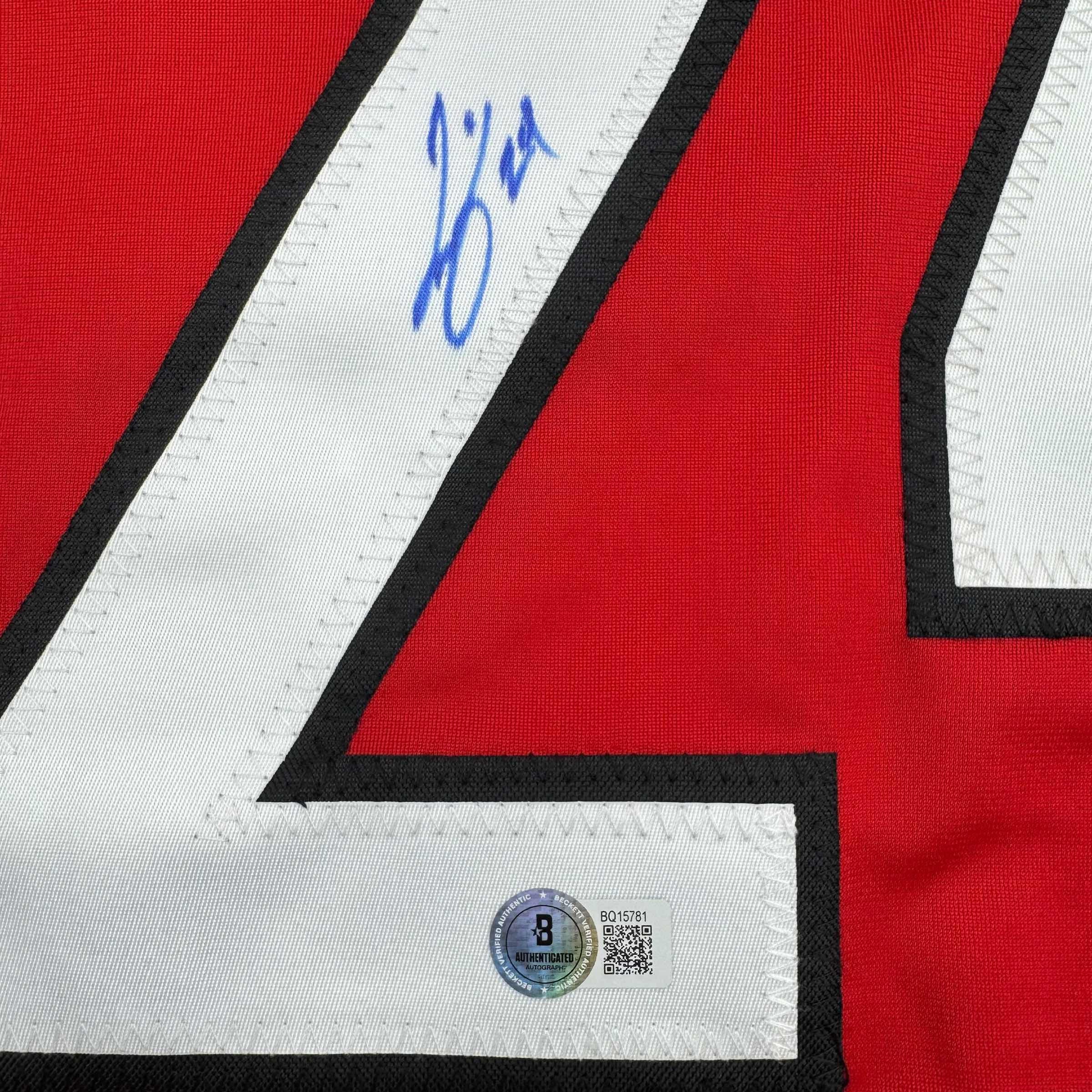 Autographed/Signed Seth Jarvis Carolina Red Hockey Jersey Beckett BAS COA