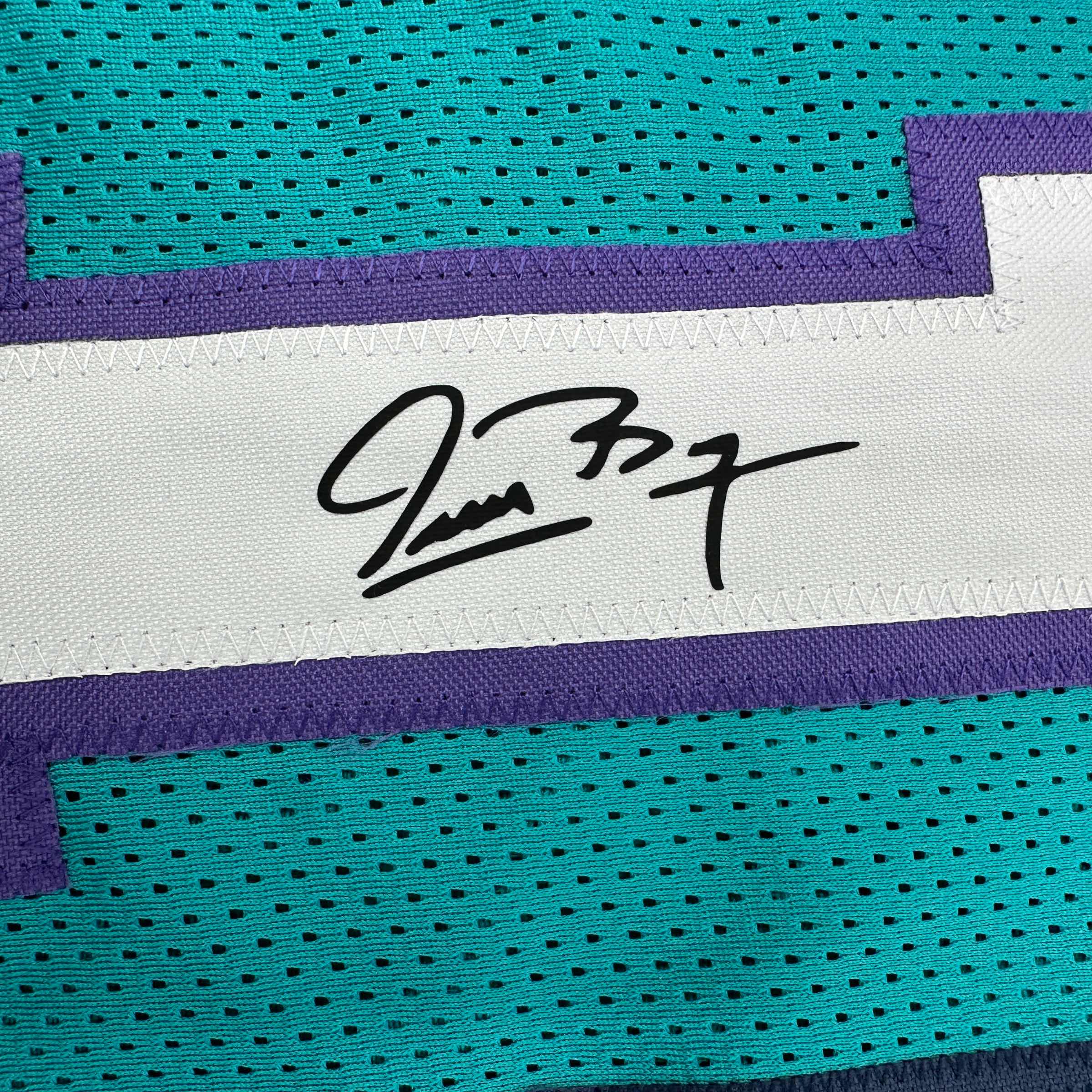 Facsimile Autographed Muggsy Bogues Charlotte Teal Reprint Laser Auto Basketball Jersey Size Men's XL