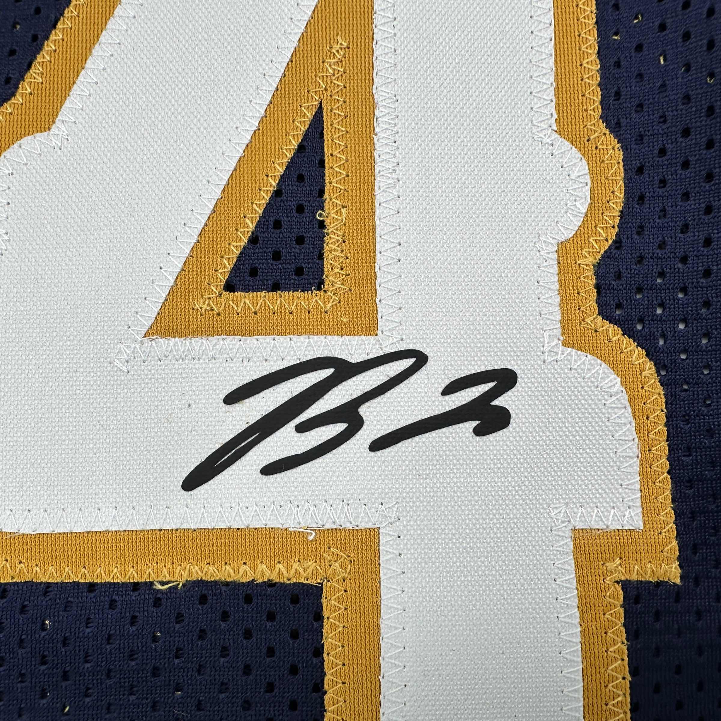 Facsimile Autographed Brandon Ingram New Orleans Blue Reprint Laser Auto Basketball Jersey Size Men's XL