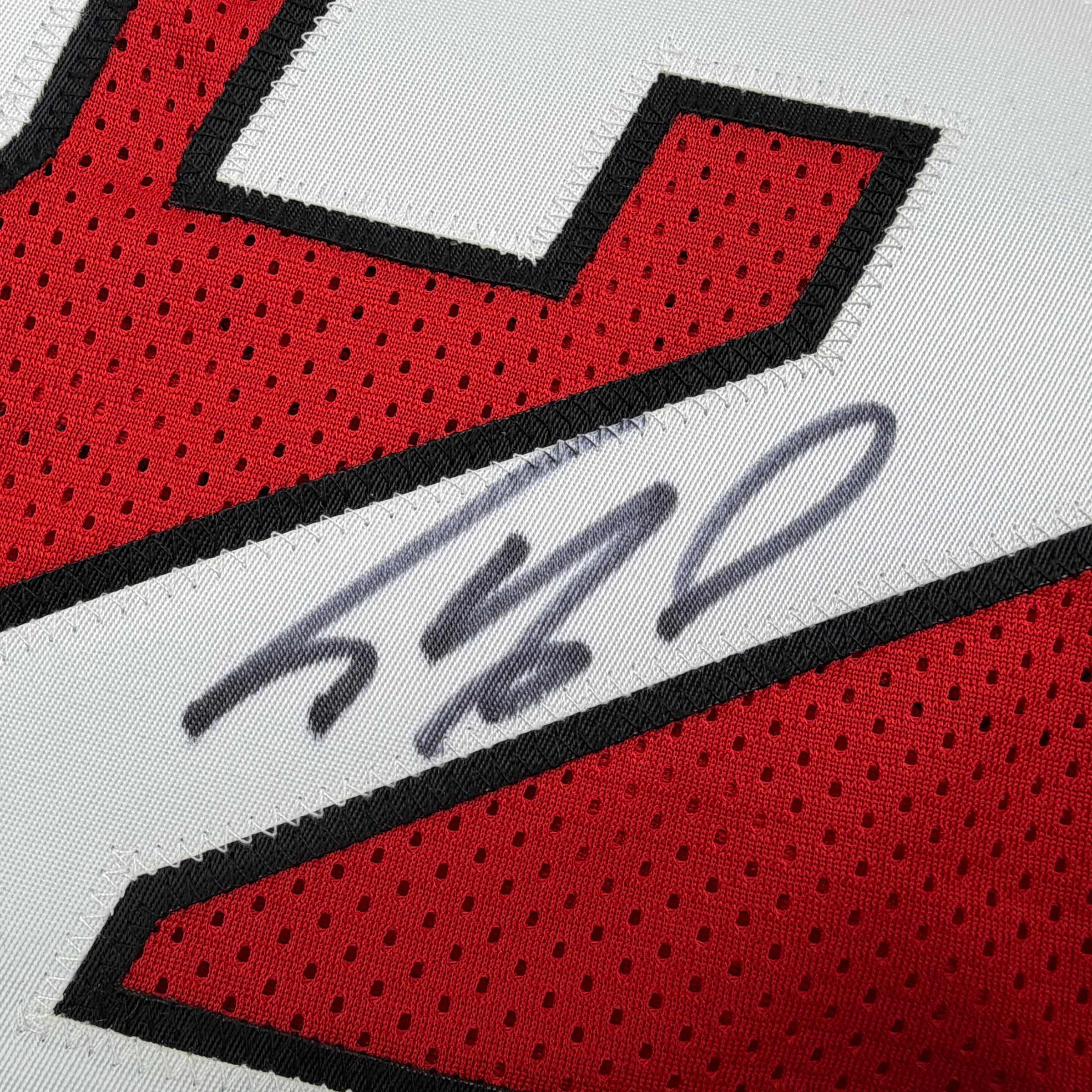 Autographed/Signed Shaquille Shaq O'Neal Miami Red Basketball Jersey PSA/DNA COA