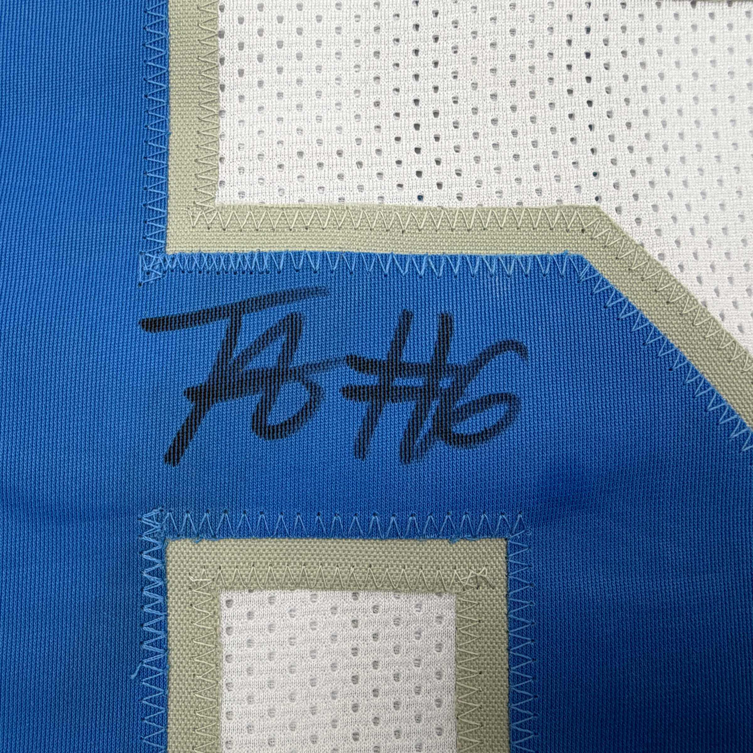 Autographed/Signed Terrion Arnold Detroit White Football Jersey Beckett BAS COA