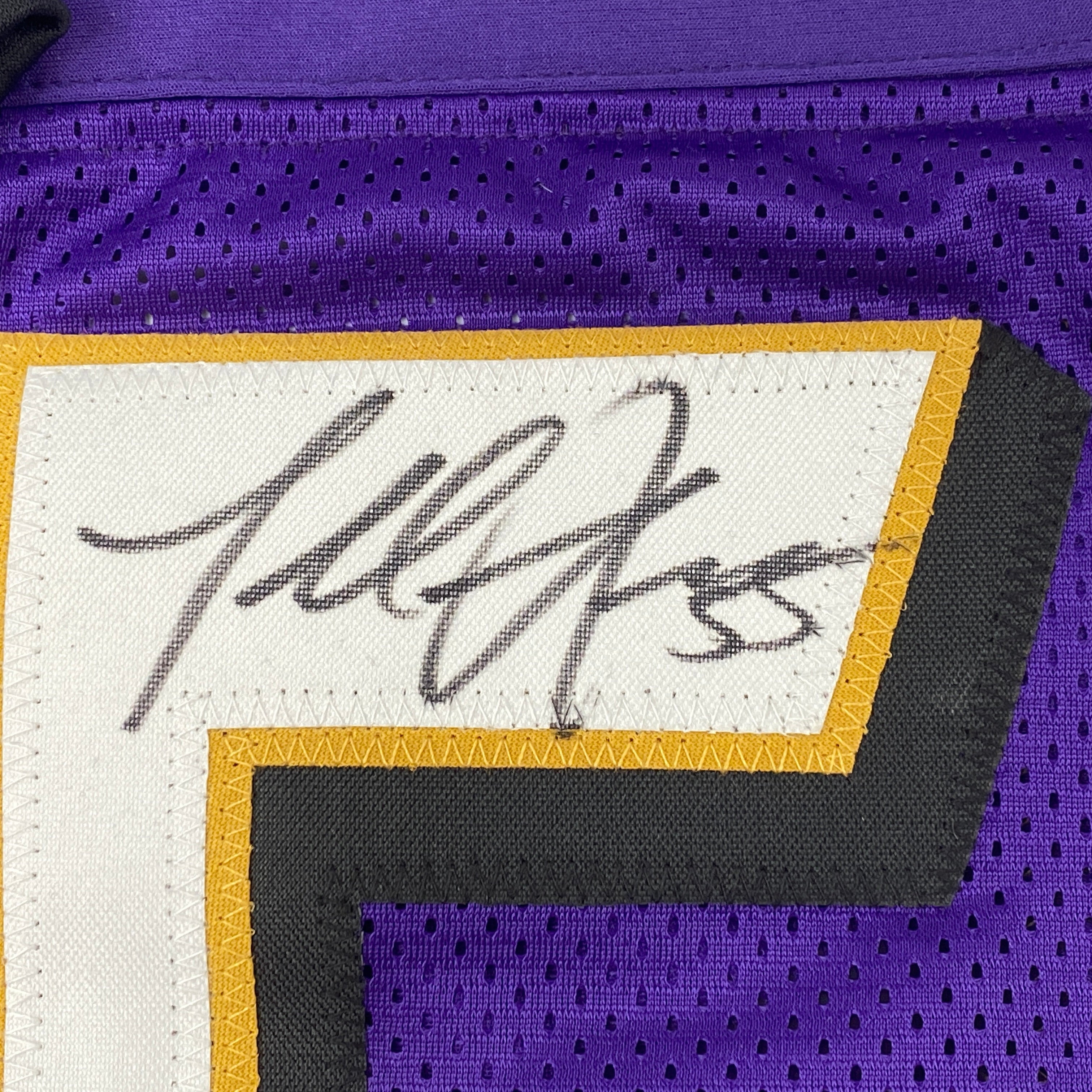 Autographed/Signed Terrell Suggs Baltimore Purple Stat Football Jersey JSA COA