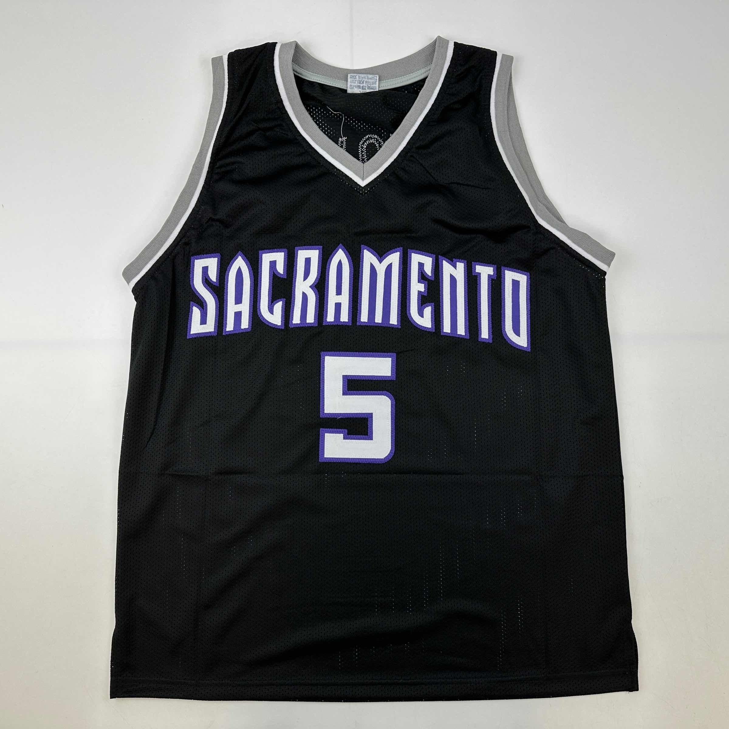 Facsimile Autographed De'Aaron Fox Sacramento Black Reprint Laser Auto Basketball Jersey Size Men's XL