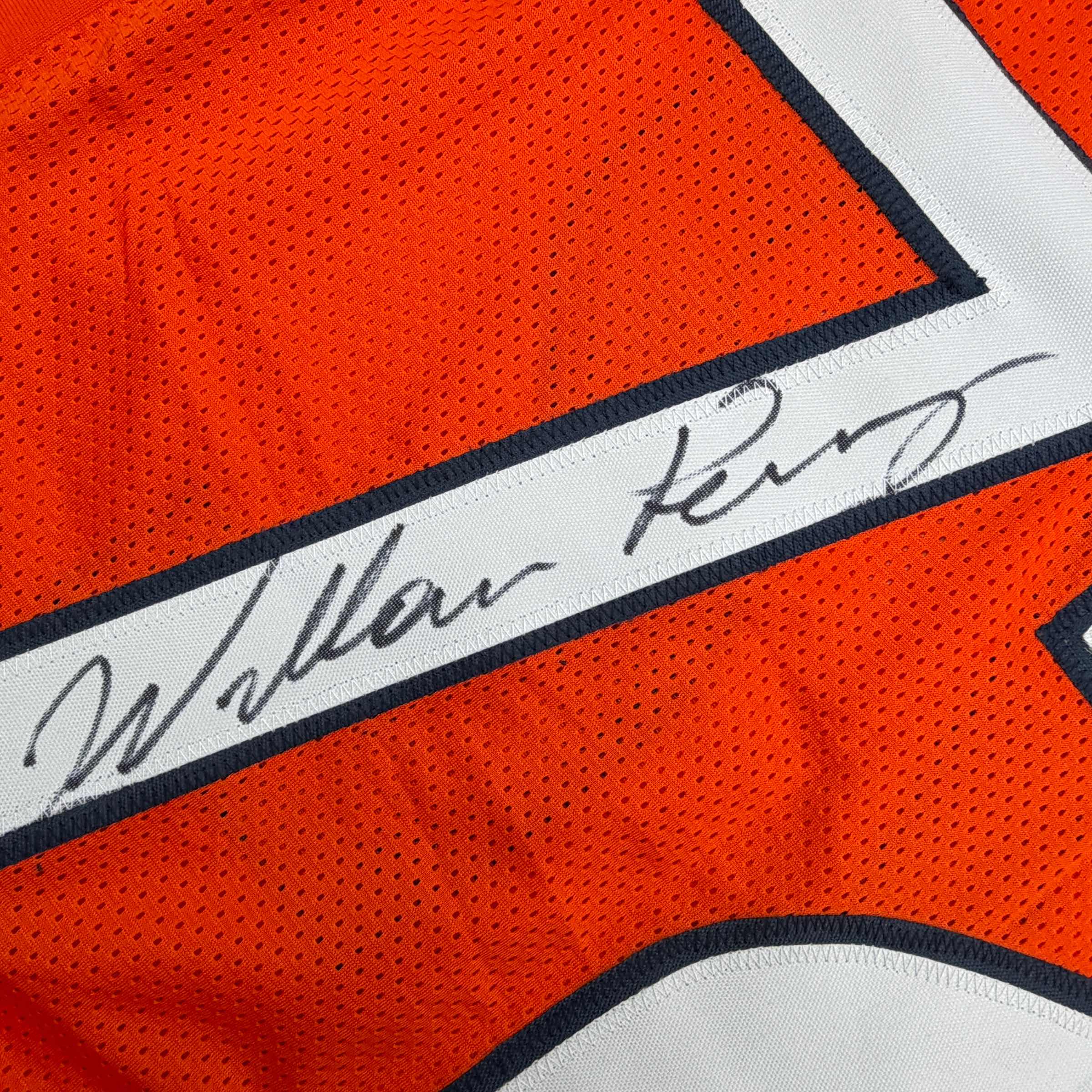 Autographed/Signed William Perry The Refrigerator Chicago Orange Football Jersey Beckett BAS COA