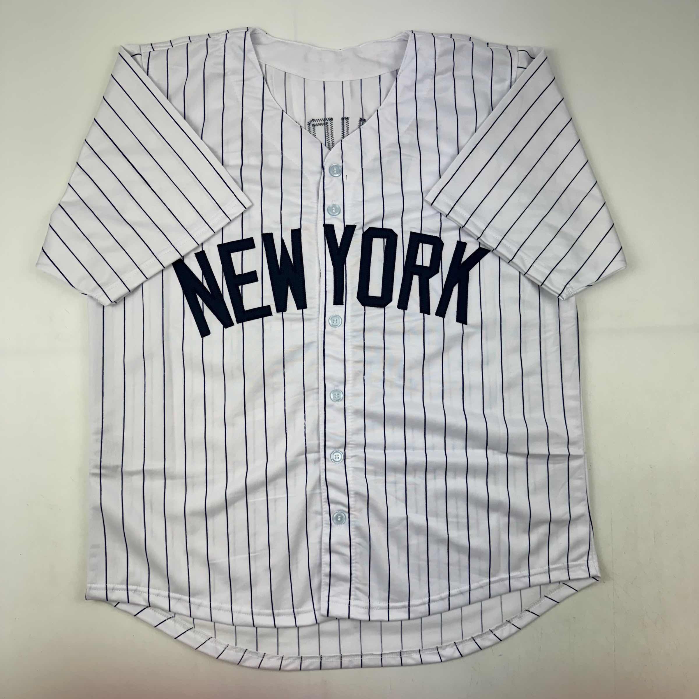 Autographed/Signed Ron Guidry New York Pinstripe Baseball Jersey Beckett BAS COA