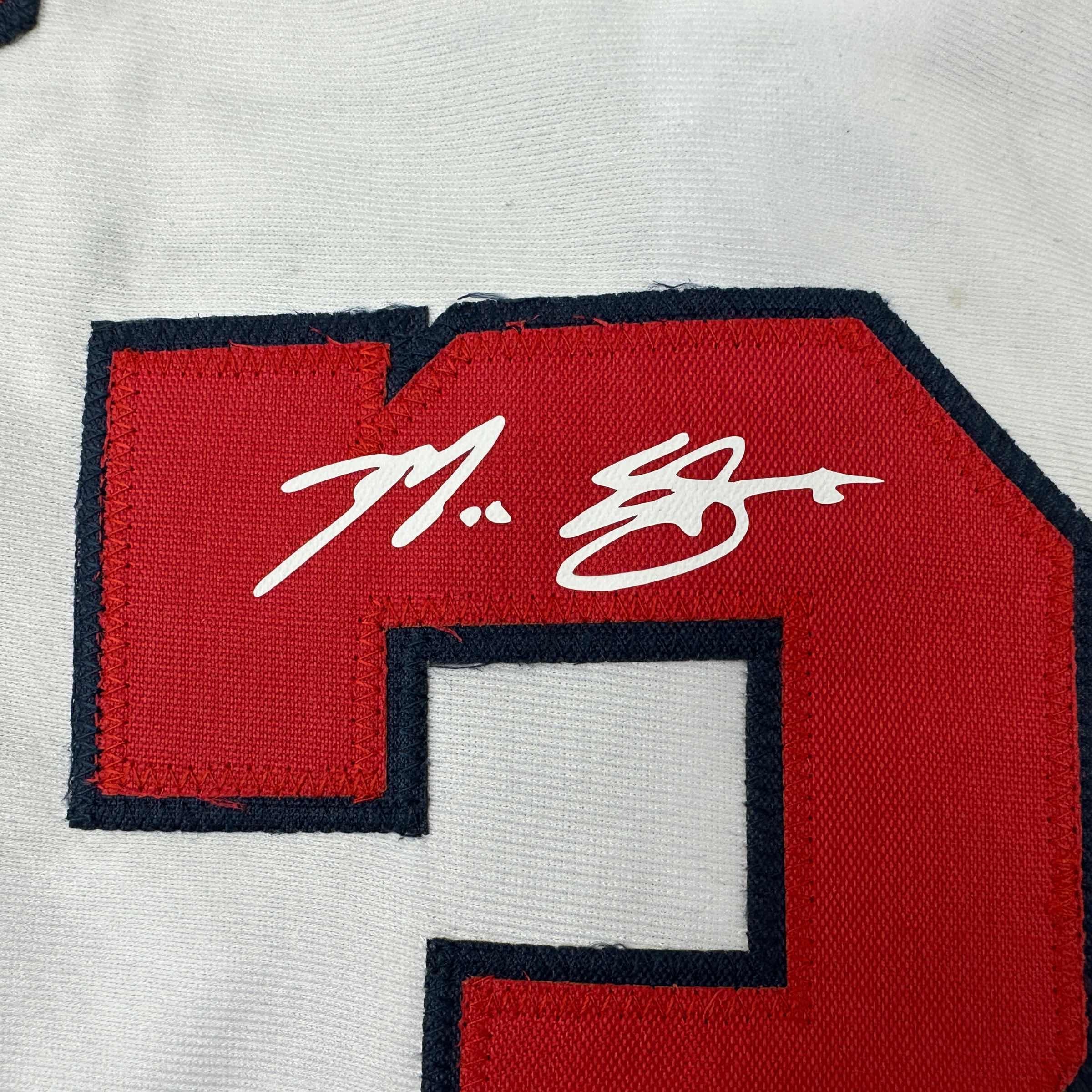 Facsimile Autographed Max Scherzer Washington White Reprint Laser Auto Baseball Jersey Size Men's XL