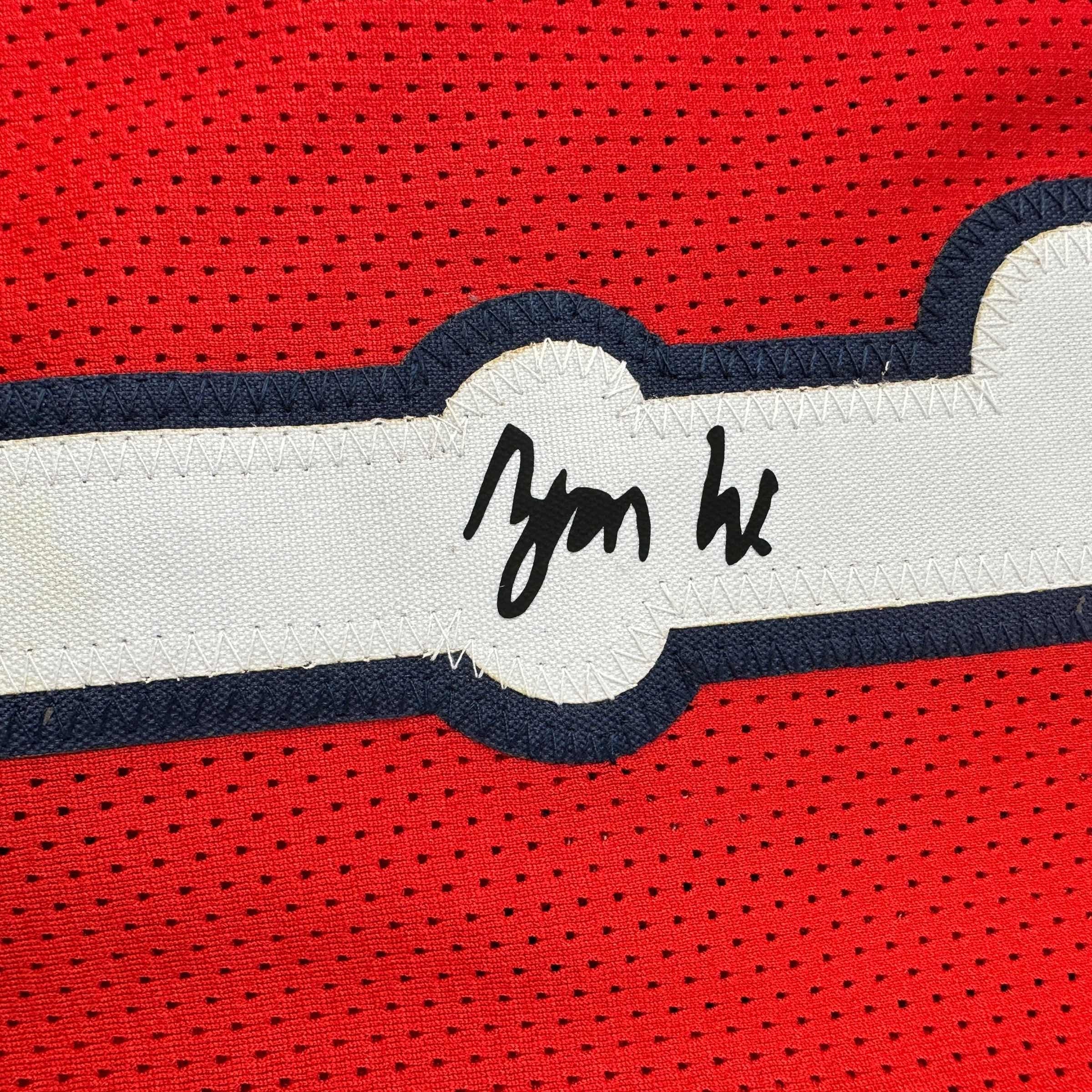 Facsimile Autographed Zion Williamson New Orleans Red Reprint Laser Auto Basketball Jersey Size Men's XL