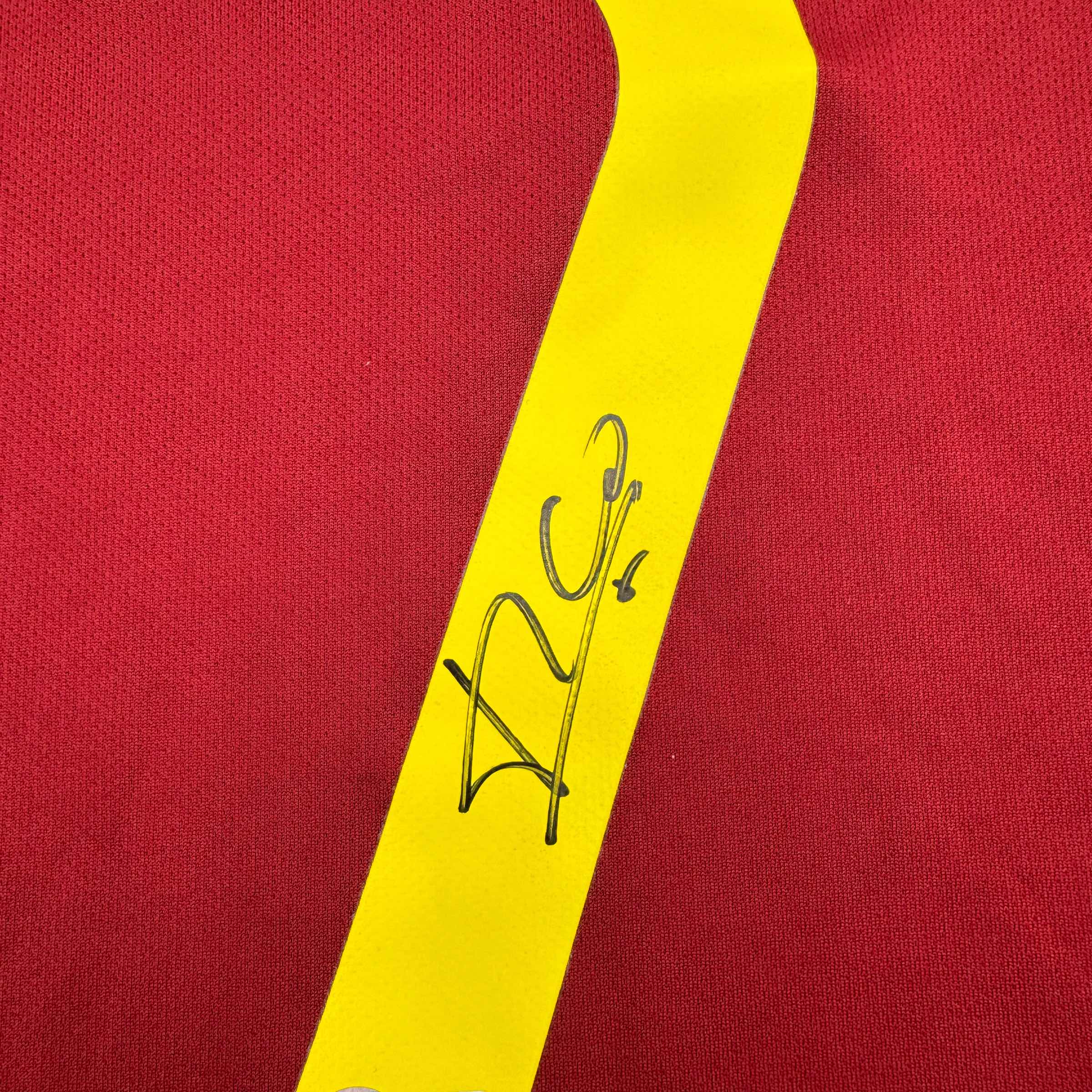 Framed Autographed/Signed Luis Figo 35x39 Portugal Soccer Team World Cup Jersey JSA COA
