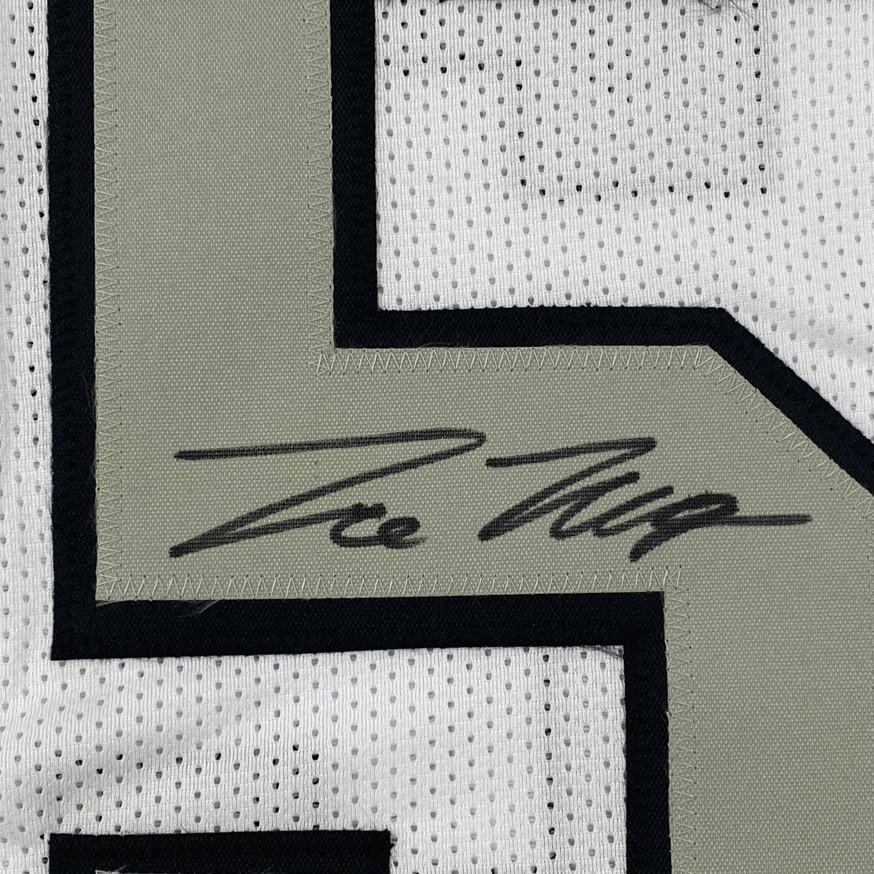 Autographed/Signed Trevon Moehrig Las Vegas Oakland White Color Rush Football Jersey JSA COA