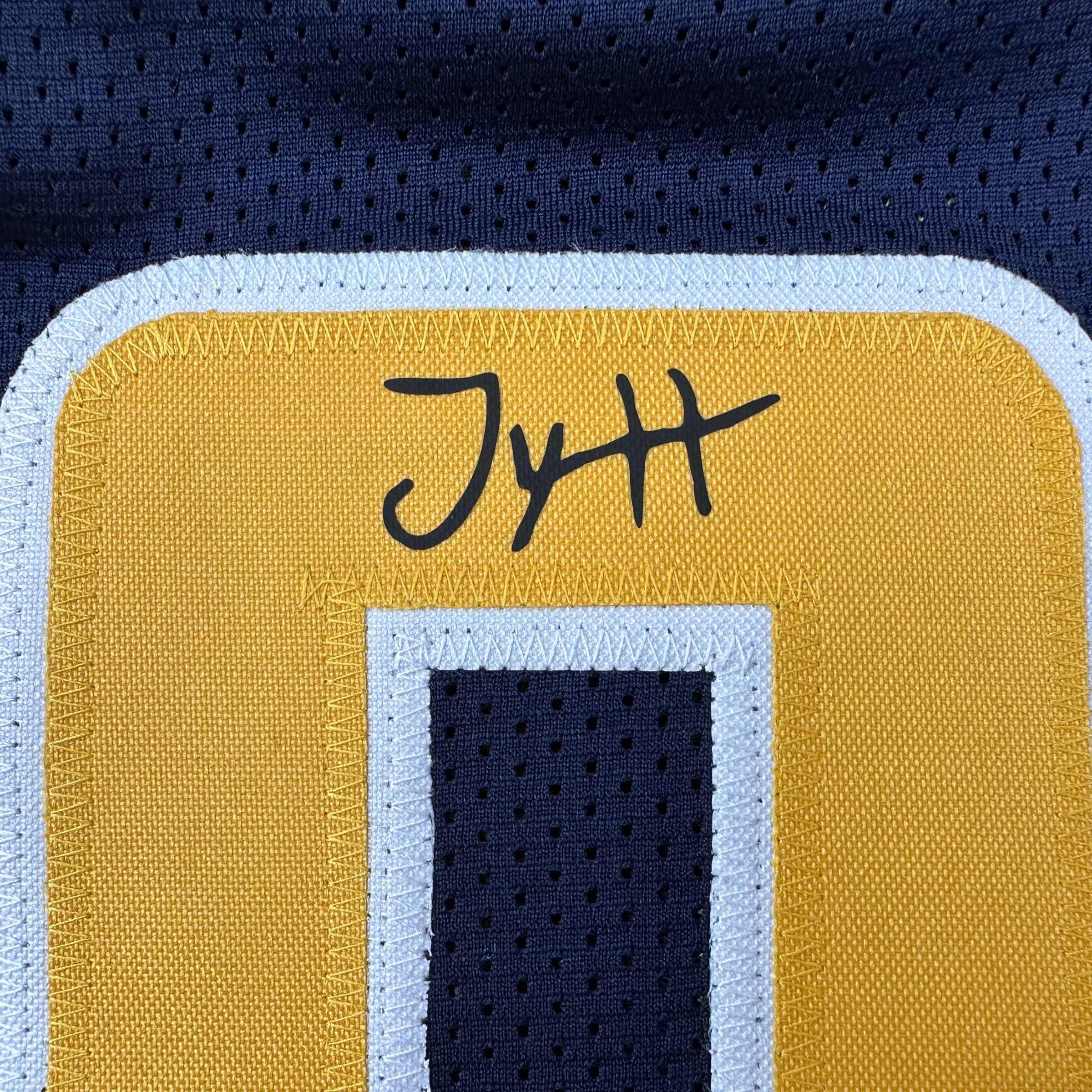Facsimile Autographed Tyrese Haliburton Indiana Blue Reprint Laser Auto Basketball Jersey Size Men's XL