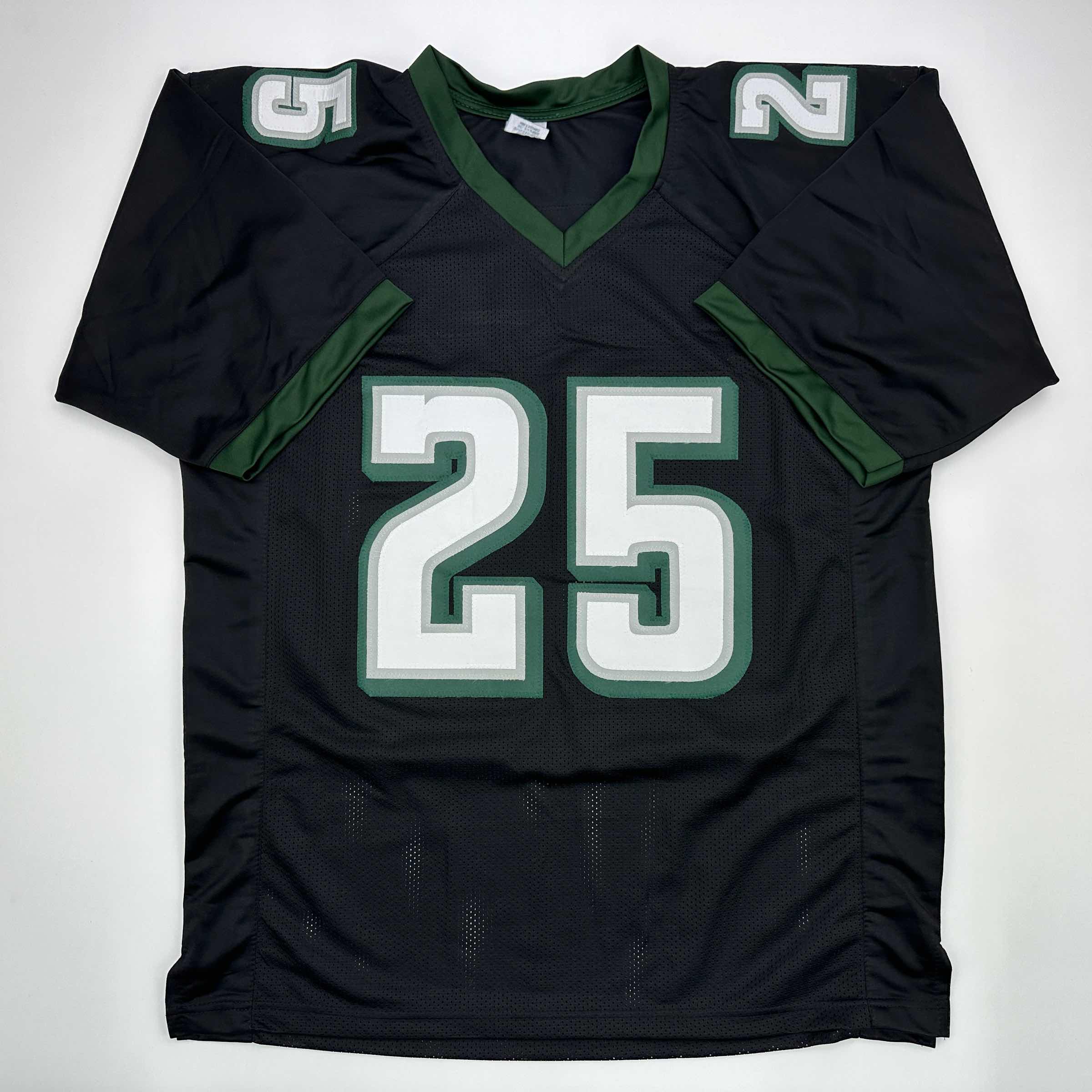Facsimile Autographed LeSean McCoy Philadelphia Black Reprint Laser Auto Football Jersey Size Men's XL