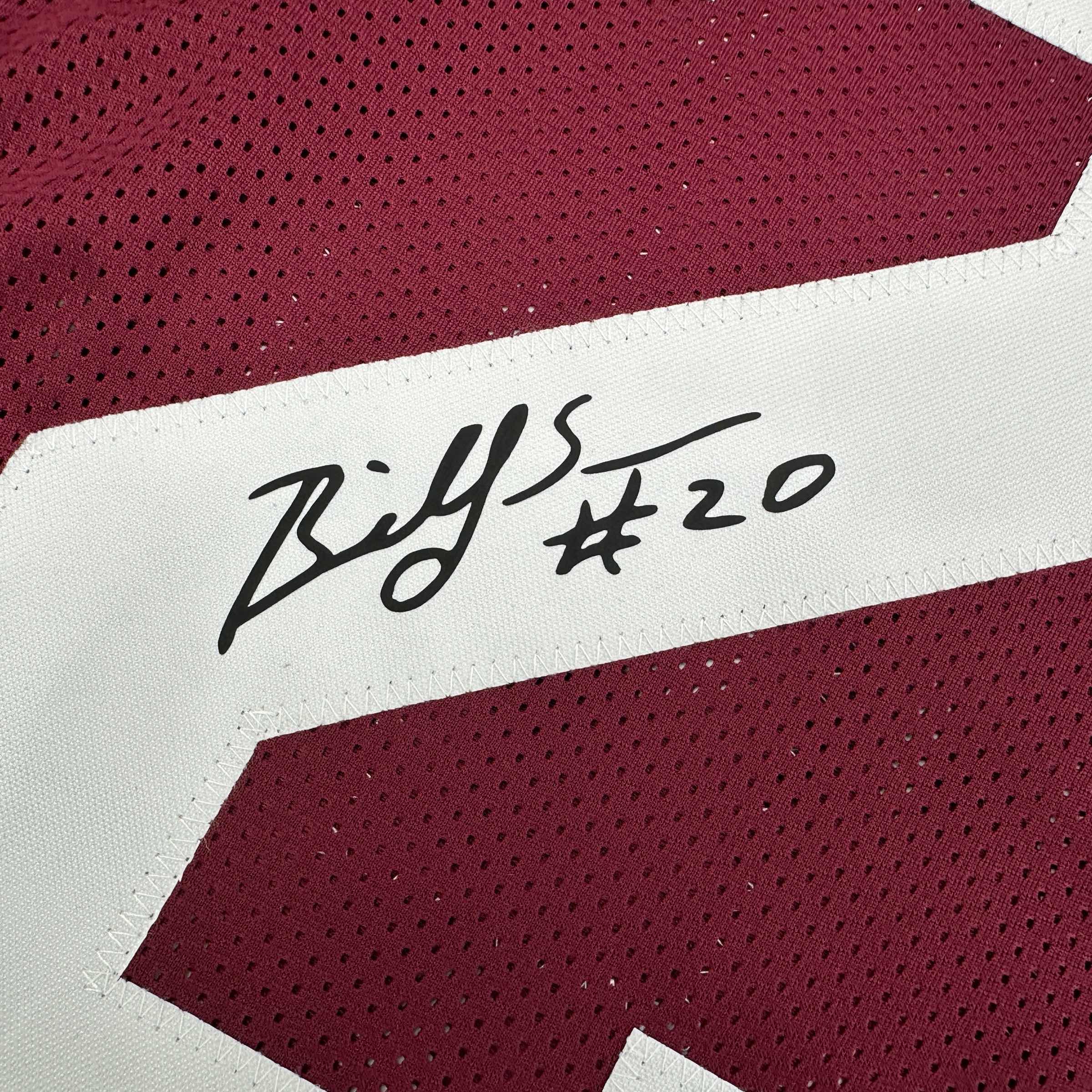 Framed Facsimile Autographed Billy Sims 35x39 Oklahoma Red Reprint Laser Auto College Football Jersey