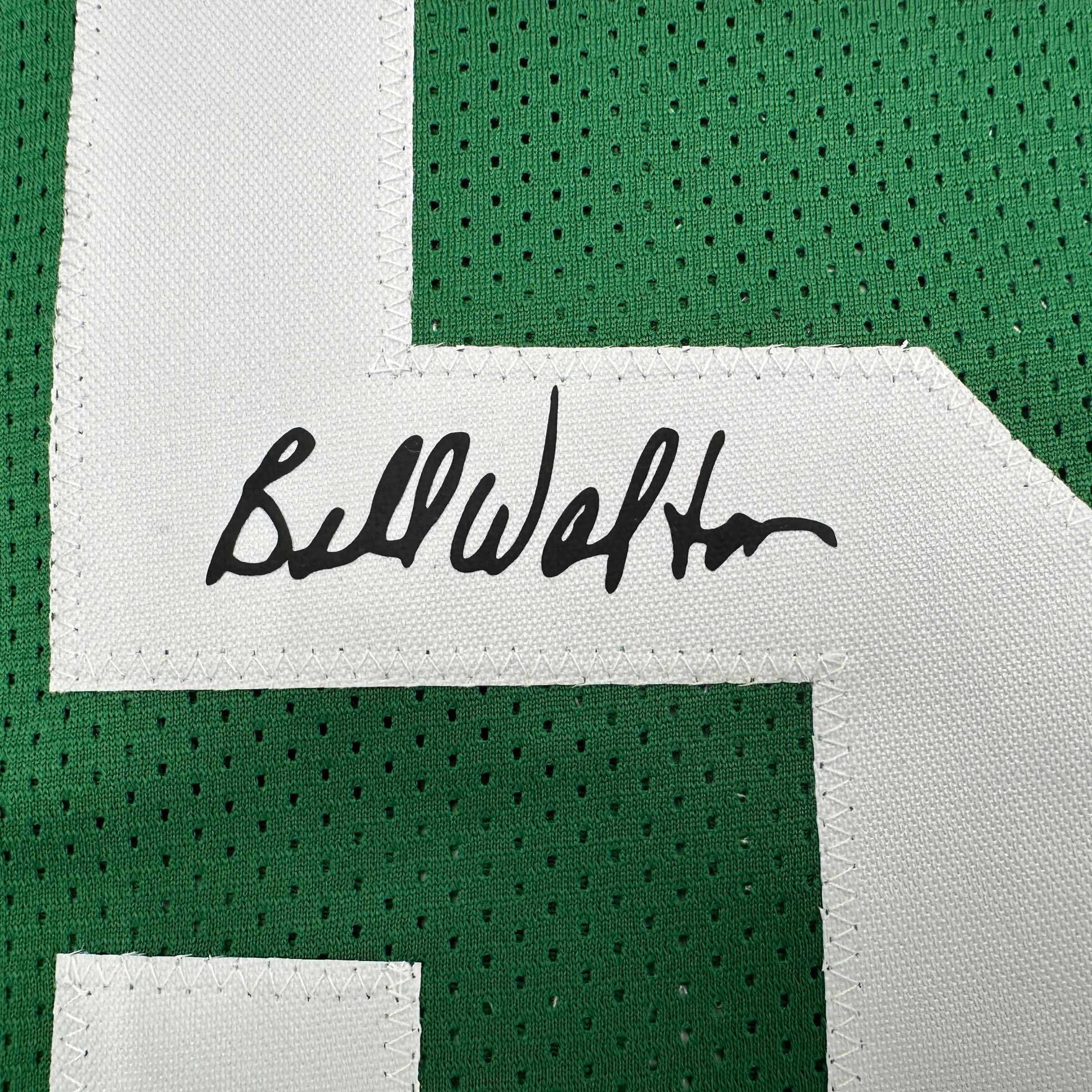 Facsimile Autographed Bill Walton Boston Green Reprint Laser Auto Basketball Jersey Size Men's XL