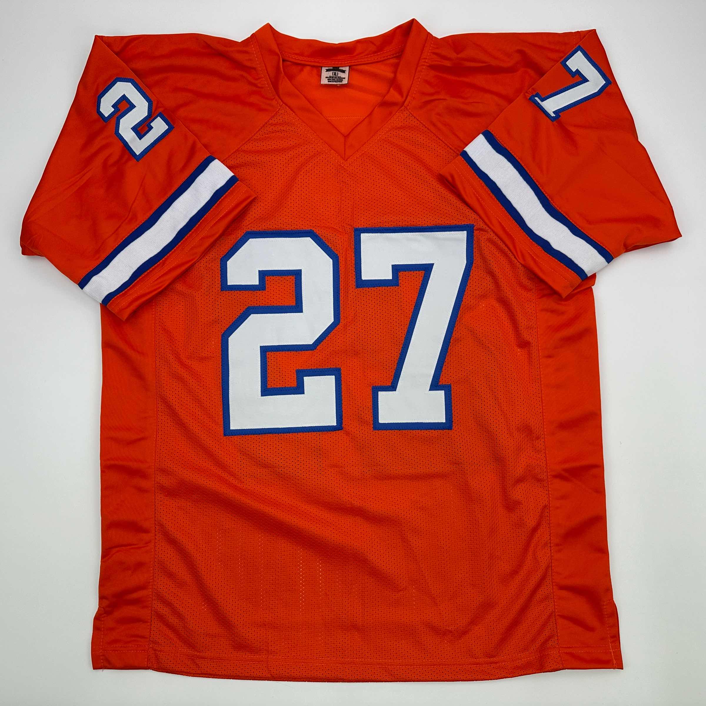 Facsimile Autographed Steve Atwater Denver Orange Reprint Laser Auto Football Jersey Size Men's XL