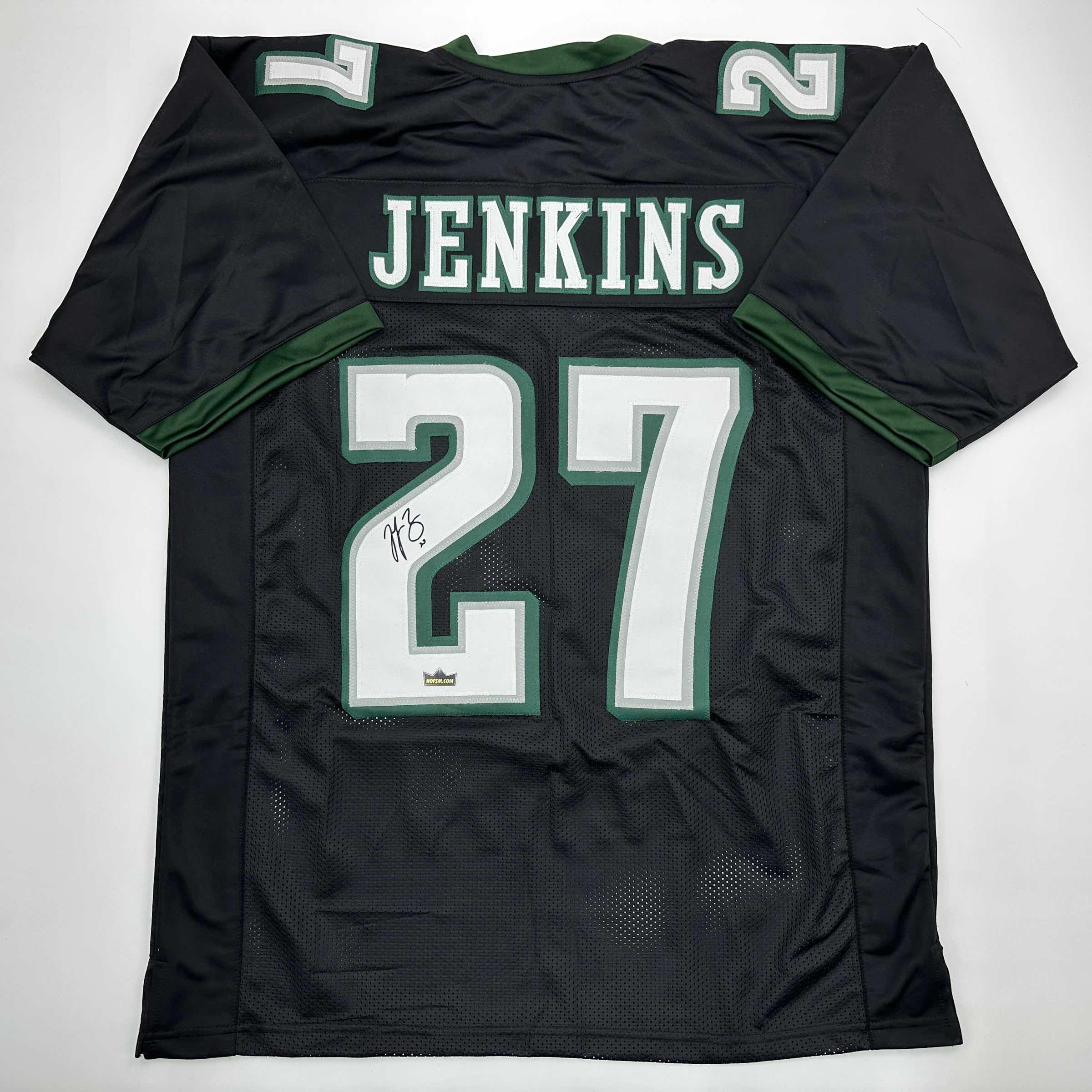 Facsimile Autographed Malcolm Jenkins Philadelphia Black Reprint Laser Auto Football Jersey Size Men's XL
