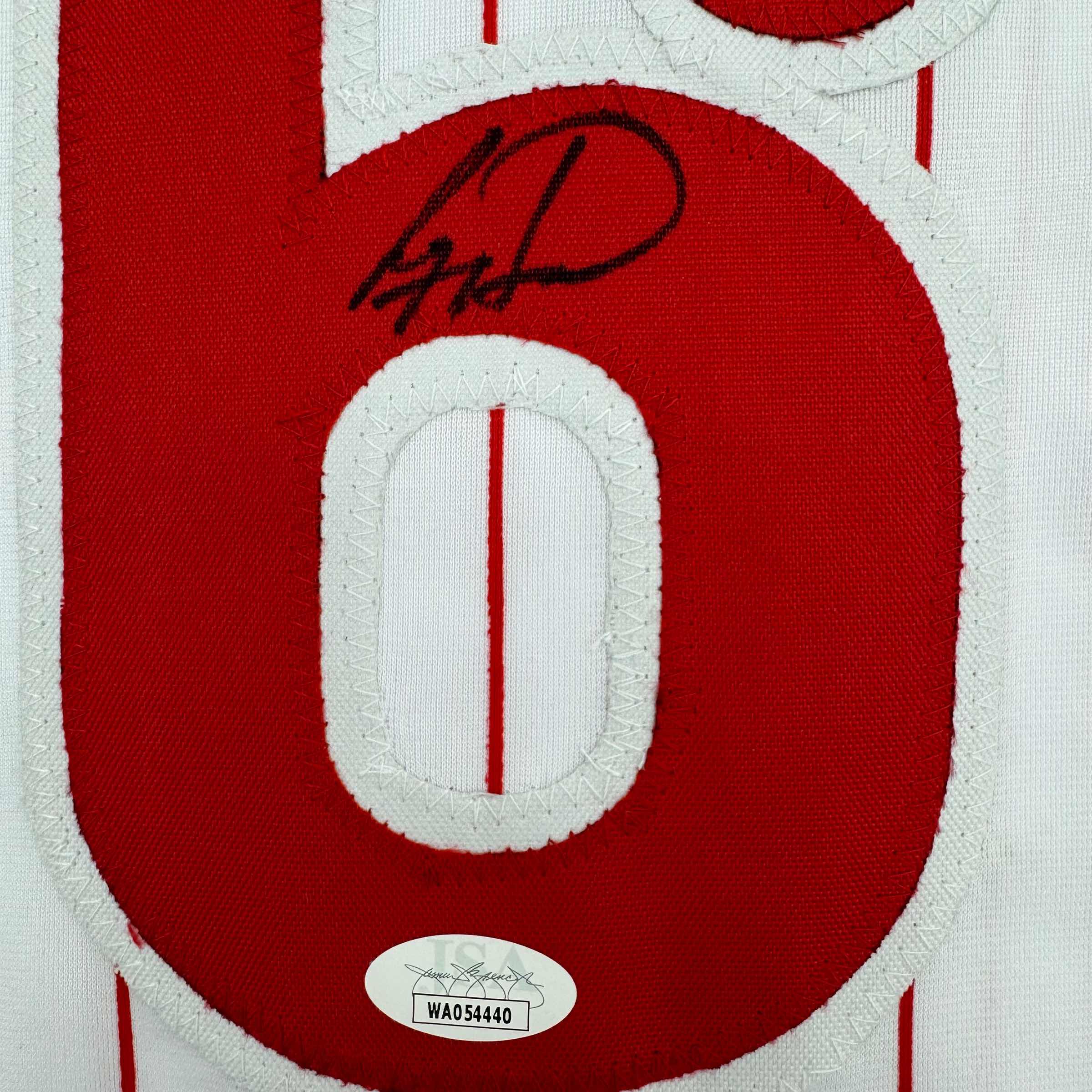 Autographed/Signed Ryan Howard Philadelphia Pinstripe Baseball Jersey JSA COA