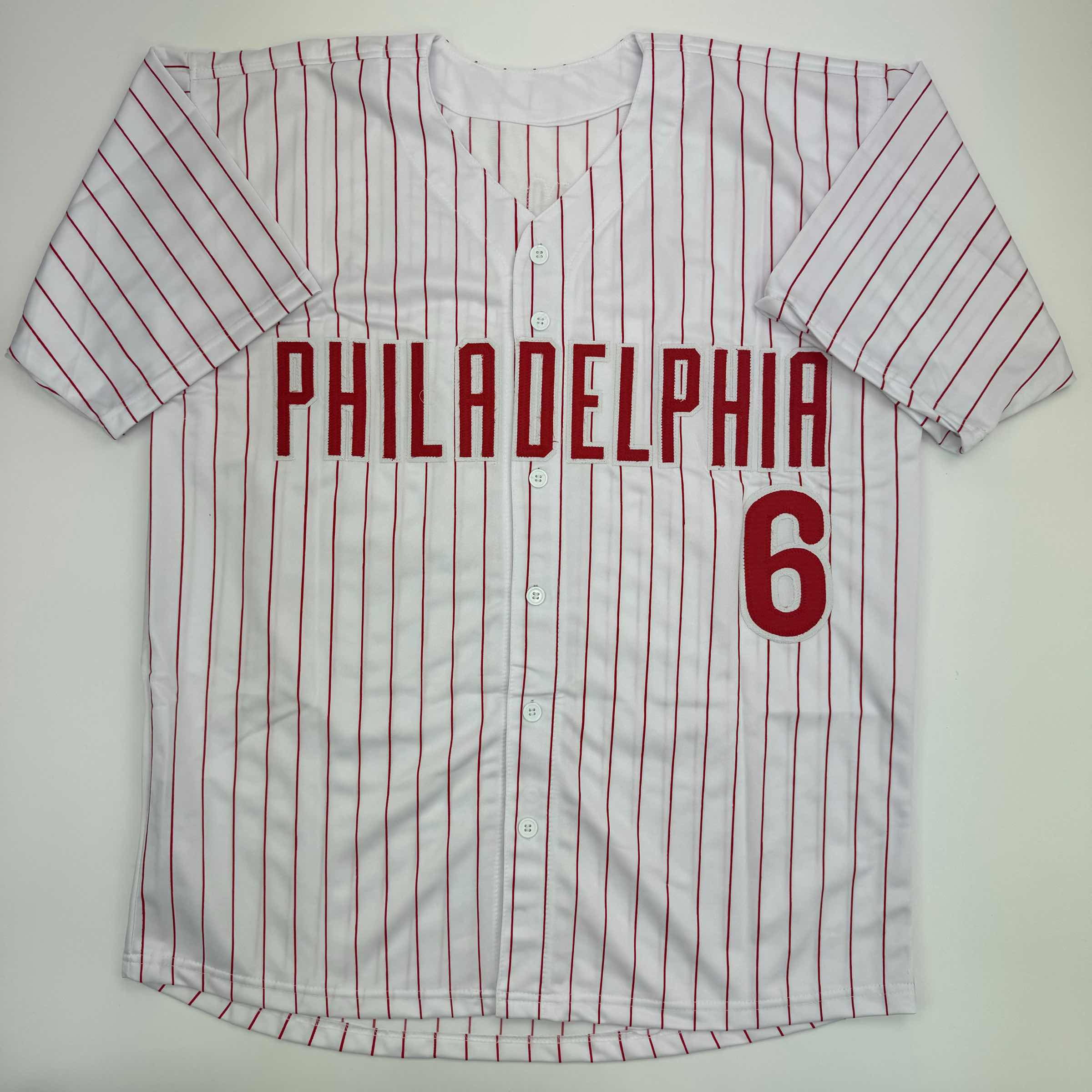 Autographed/Signed Ryan Howard Philadelphia Pinstripe Baseball Jersey JSA COA