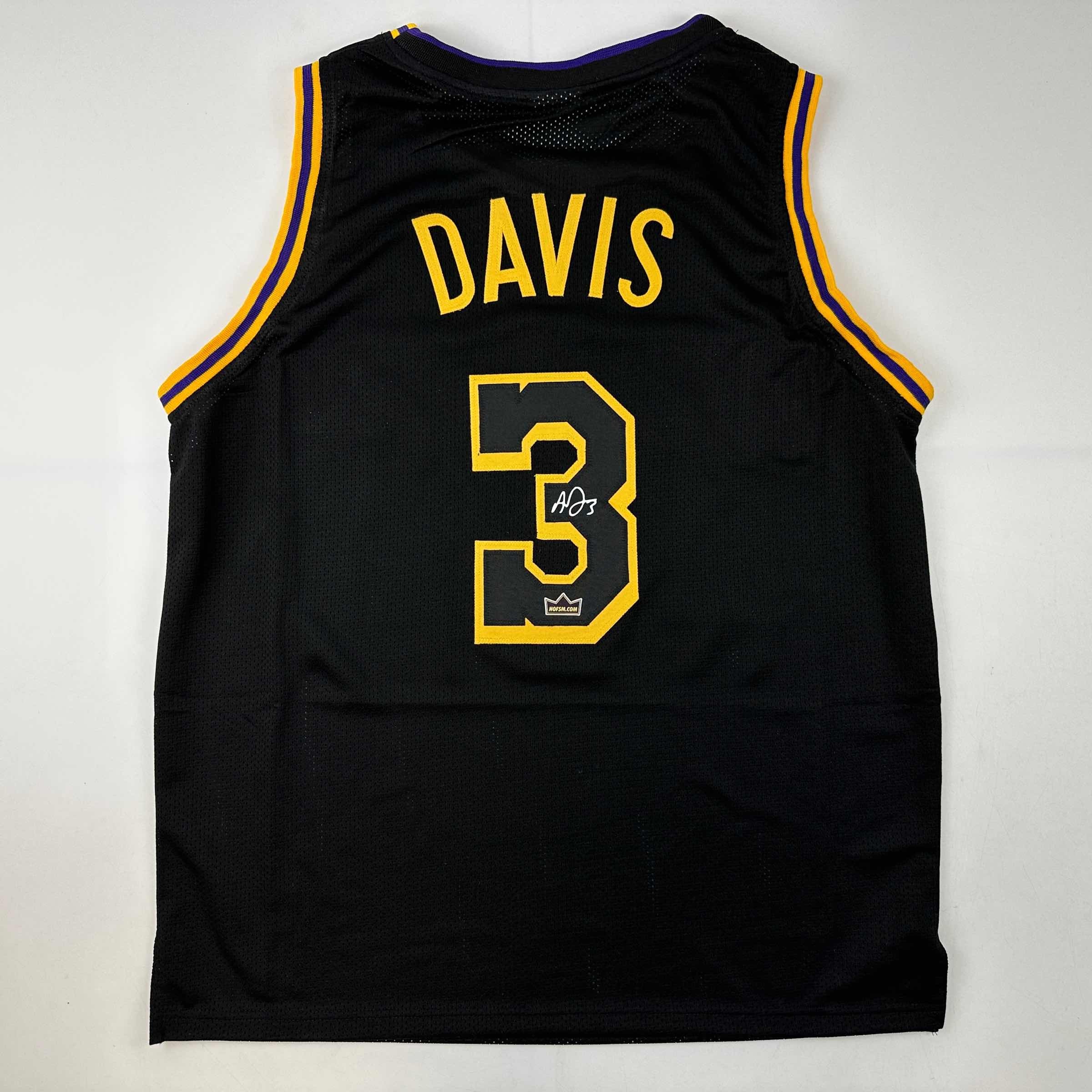 Facsimile Autographed Anthony Davis Los Angeles LA Black Mamba Reprint Laser Auto Basketball Jersey Size Men's XL