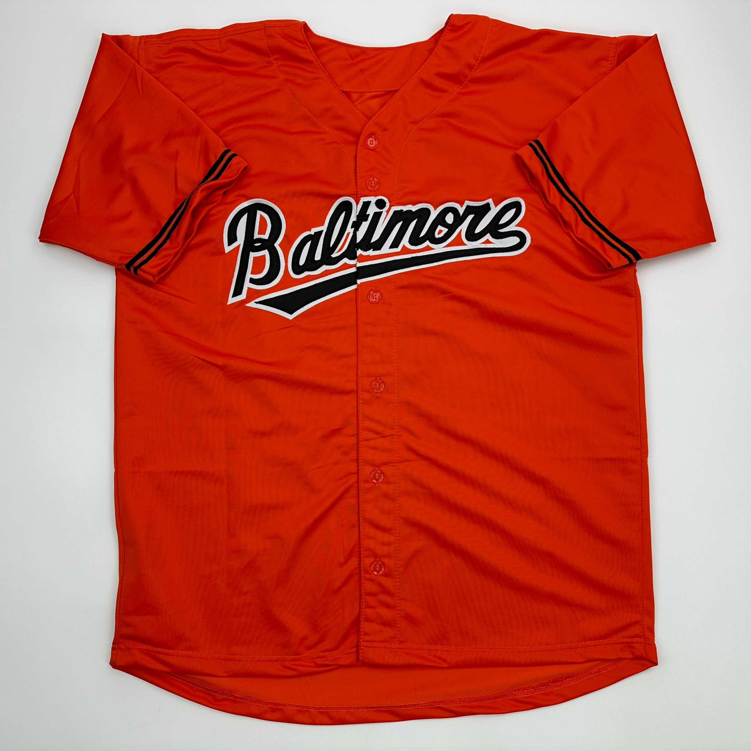 Facsimile Autographed Corbin Burnes Baltimore Orange Reprint Laser Auto Baseball Jersey Size Men's XL