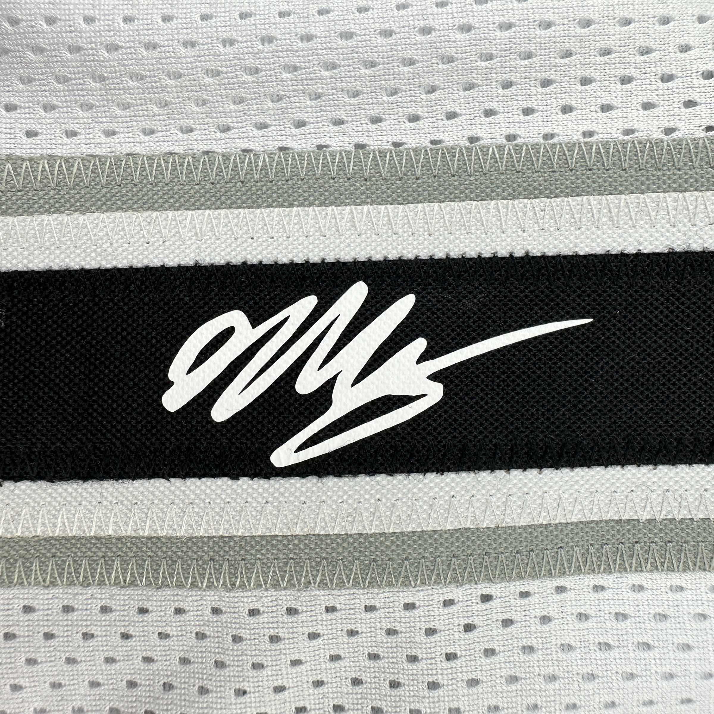 Facsimile Autographed Victor Wembanyama San Antonio White Reprint Laser Auto Basketball Jersey Size Men's XL