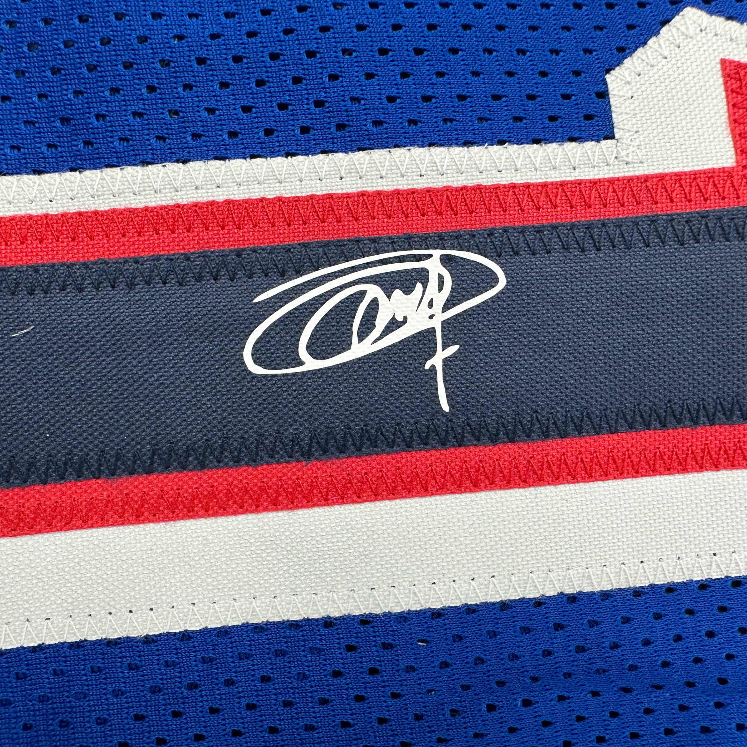 Facsimile Autographed Joel Embiid 2024 United States Team USA Blue Reprint Laser Auto Basketball Jersey Size Men's XL