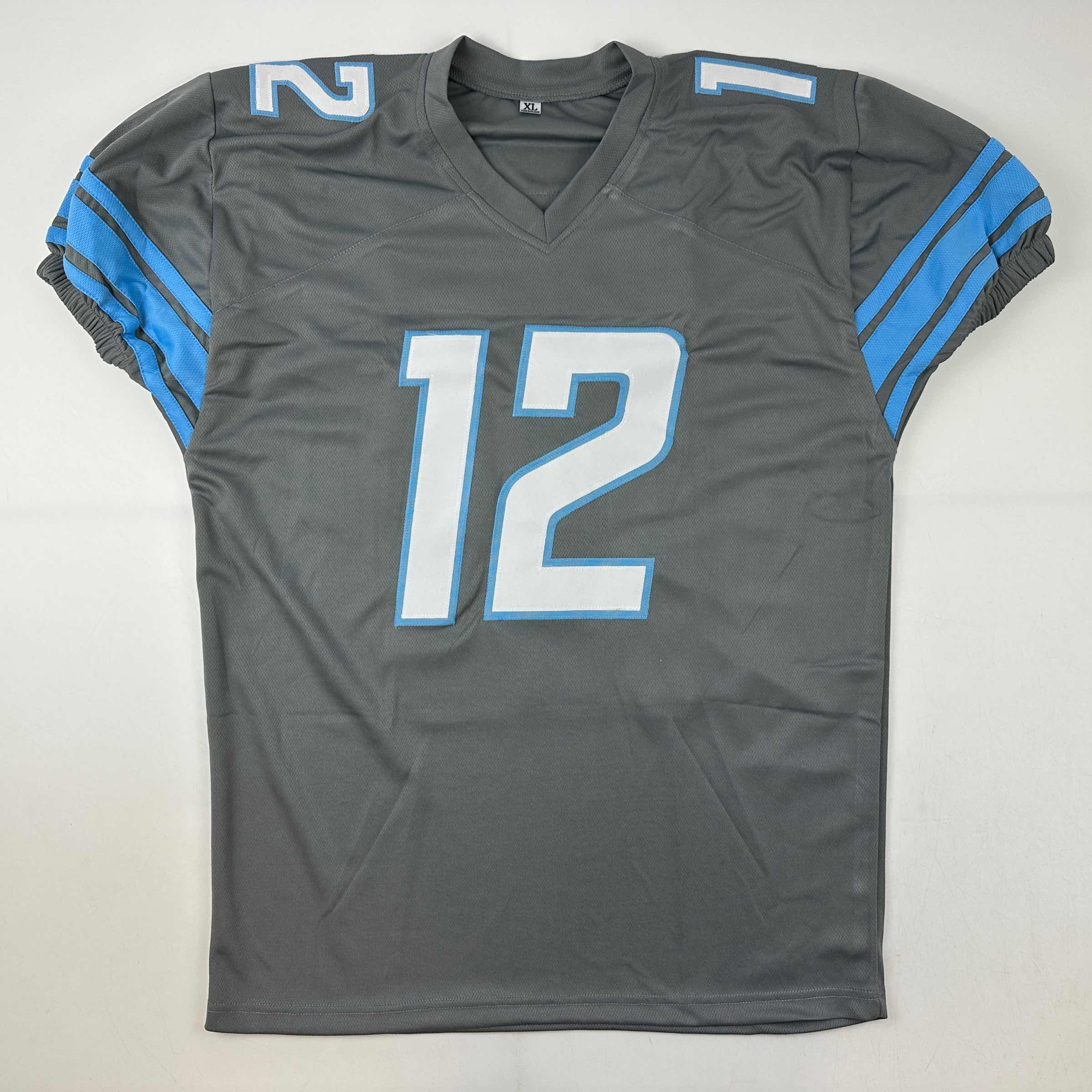 Autographed/Signed Hendon Hooker Detroit Grey Football Jersey JSA COA
