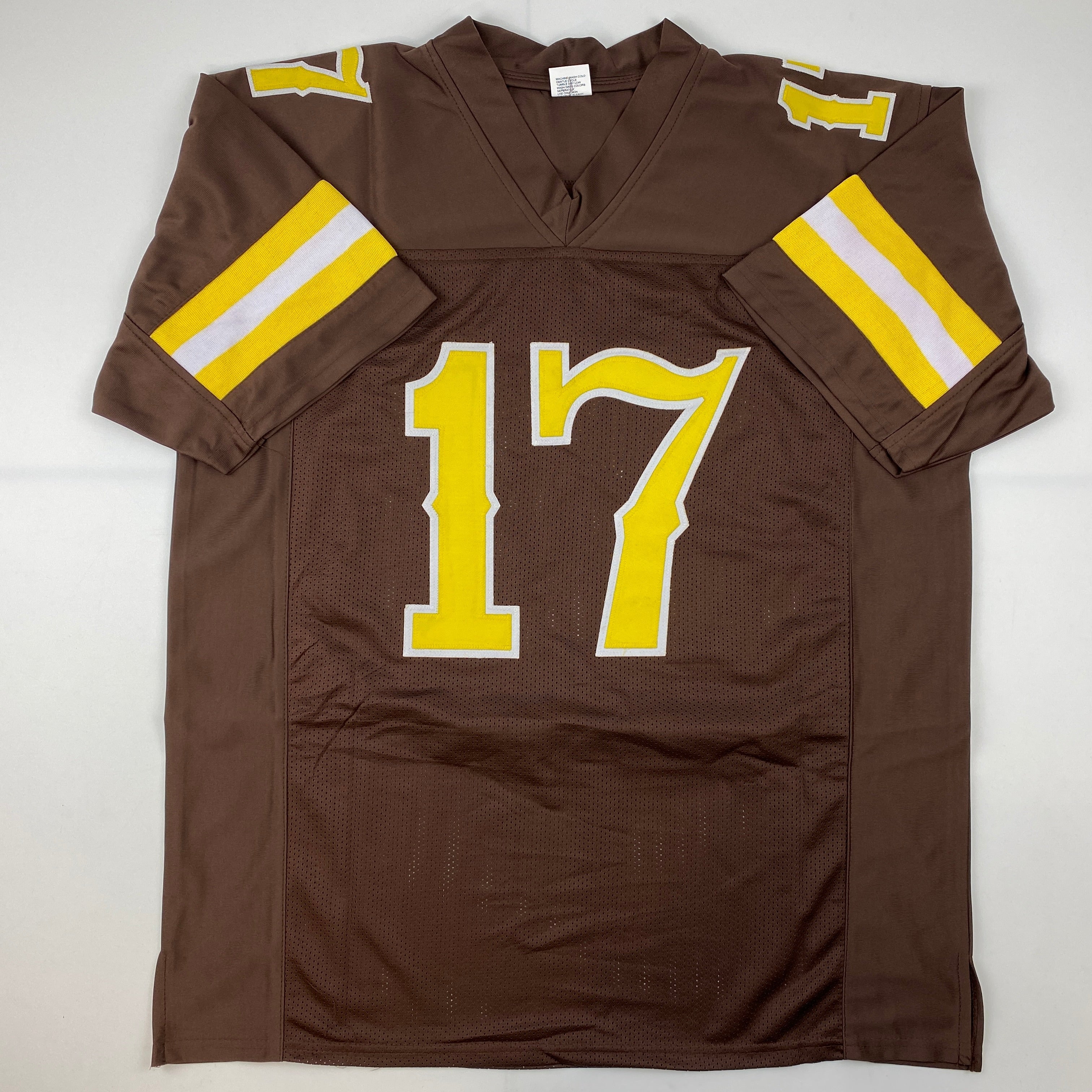 Facsimile Autographed Josh Allen Wyoming Brown Reprint Laser Auto College Football Jersey Size Men's XL