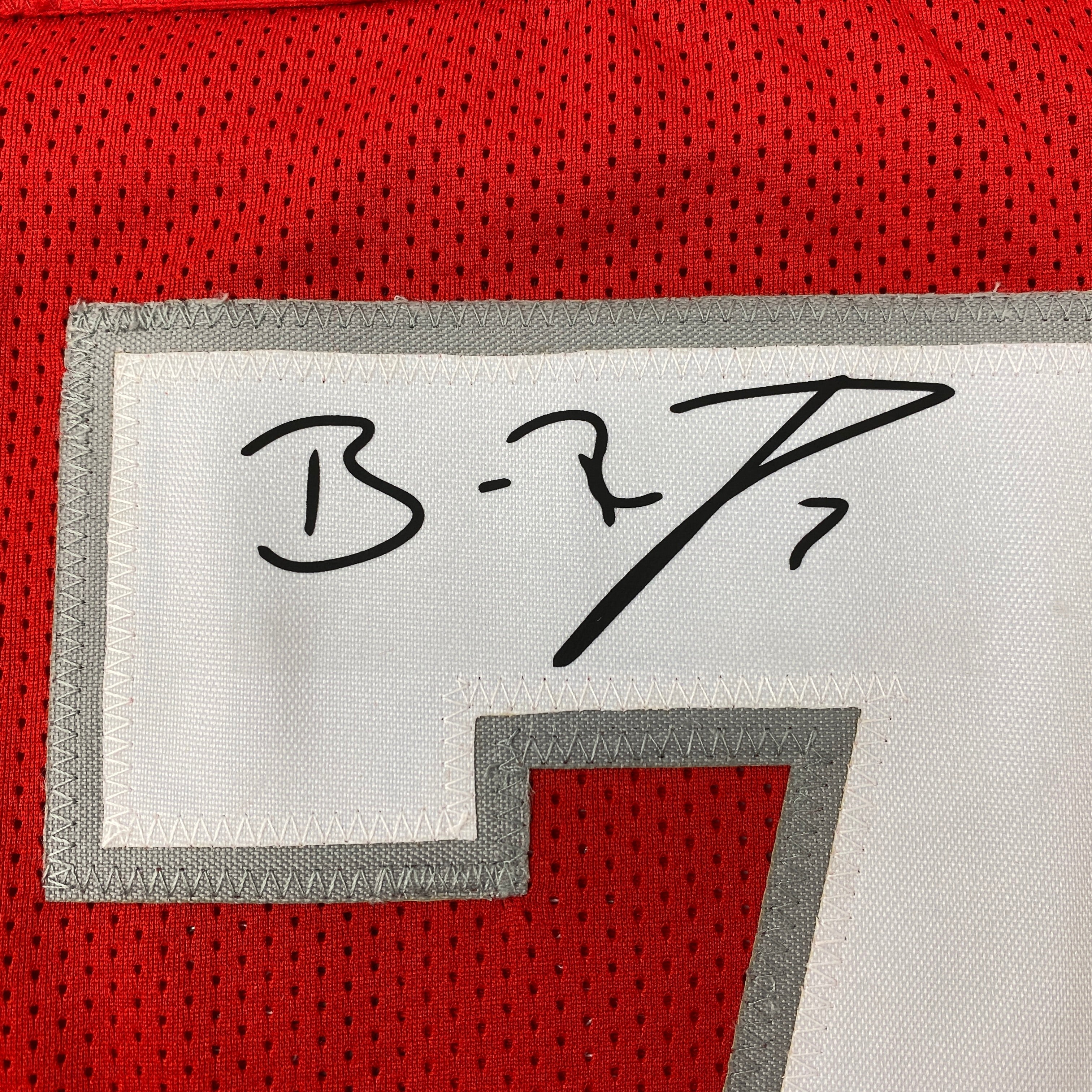 Facsimile Autographed Ben Roethlisberger Miami Ohio Red Reprint Laser Auto College Football Jersey Size Men's XL
