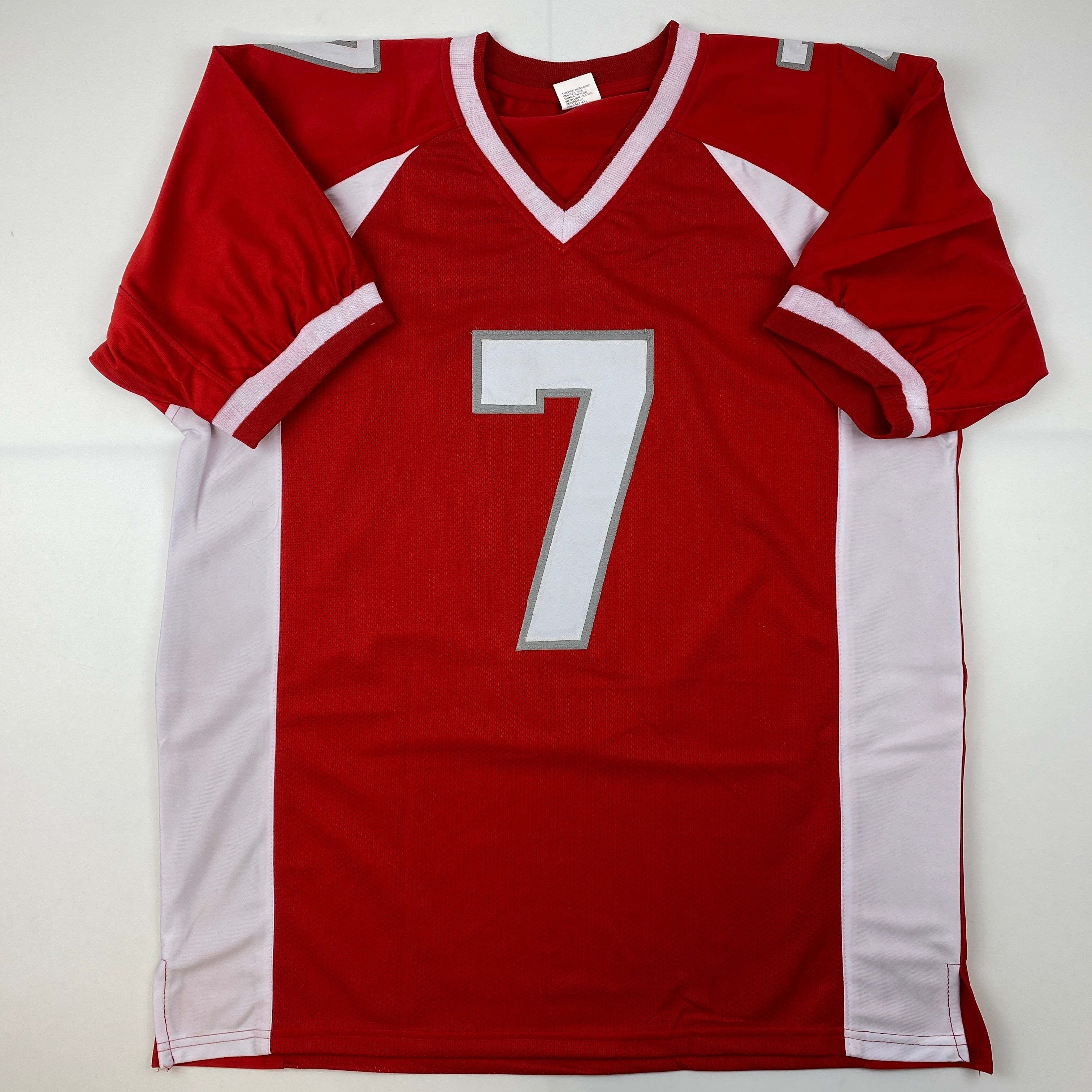 Facsimile Autographed Ben Roethlisberger Miami Ohio Red Reprint Laser Auto College Football Jersey Size Men's XL