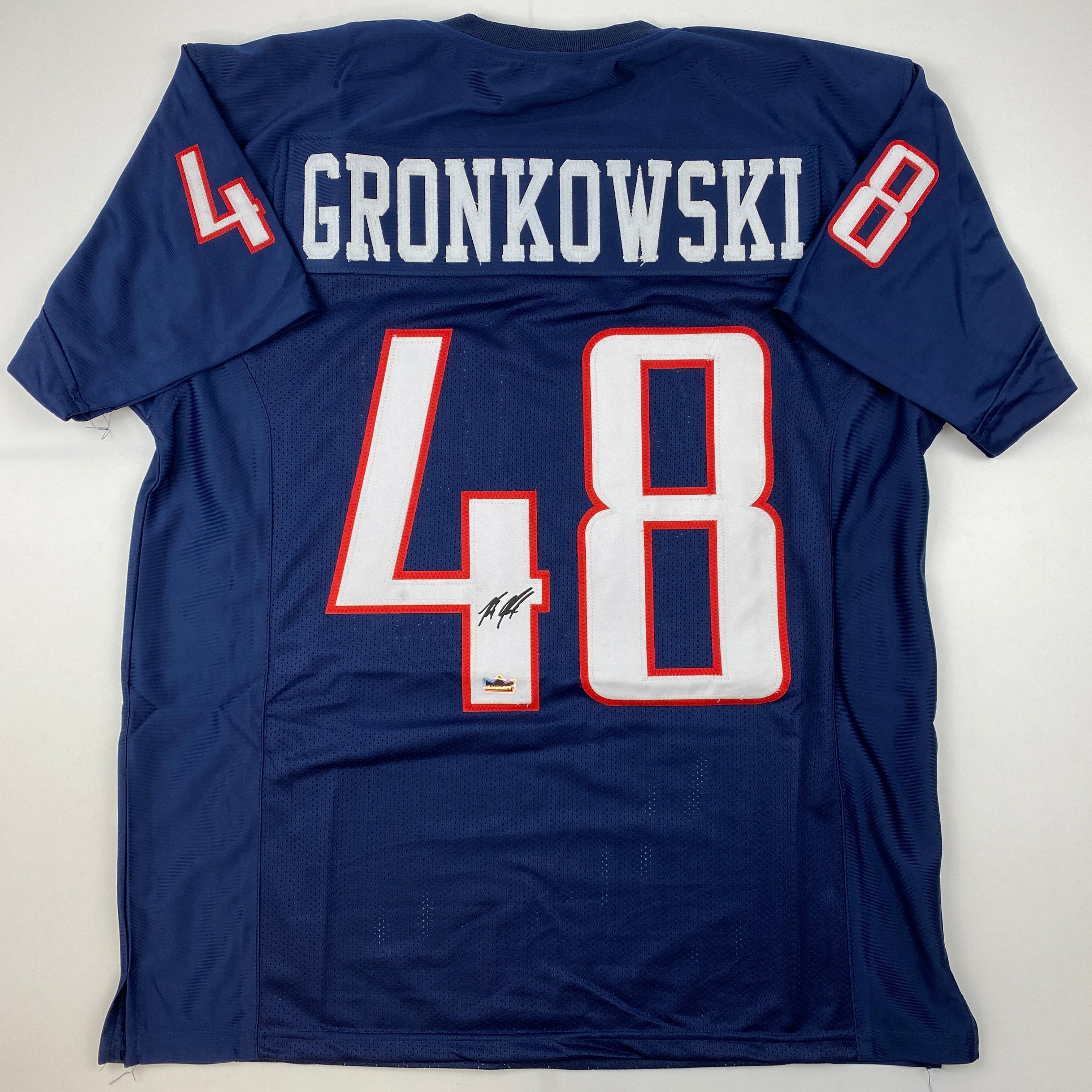 Facsimile Autographed Rob Gronk Gronkowski Arizona Blue Reprint Laser Auto College Football Jersey Size Men's XL