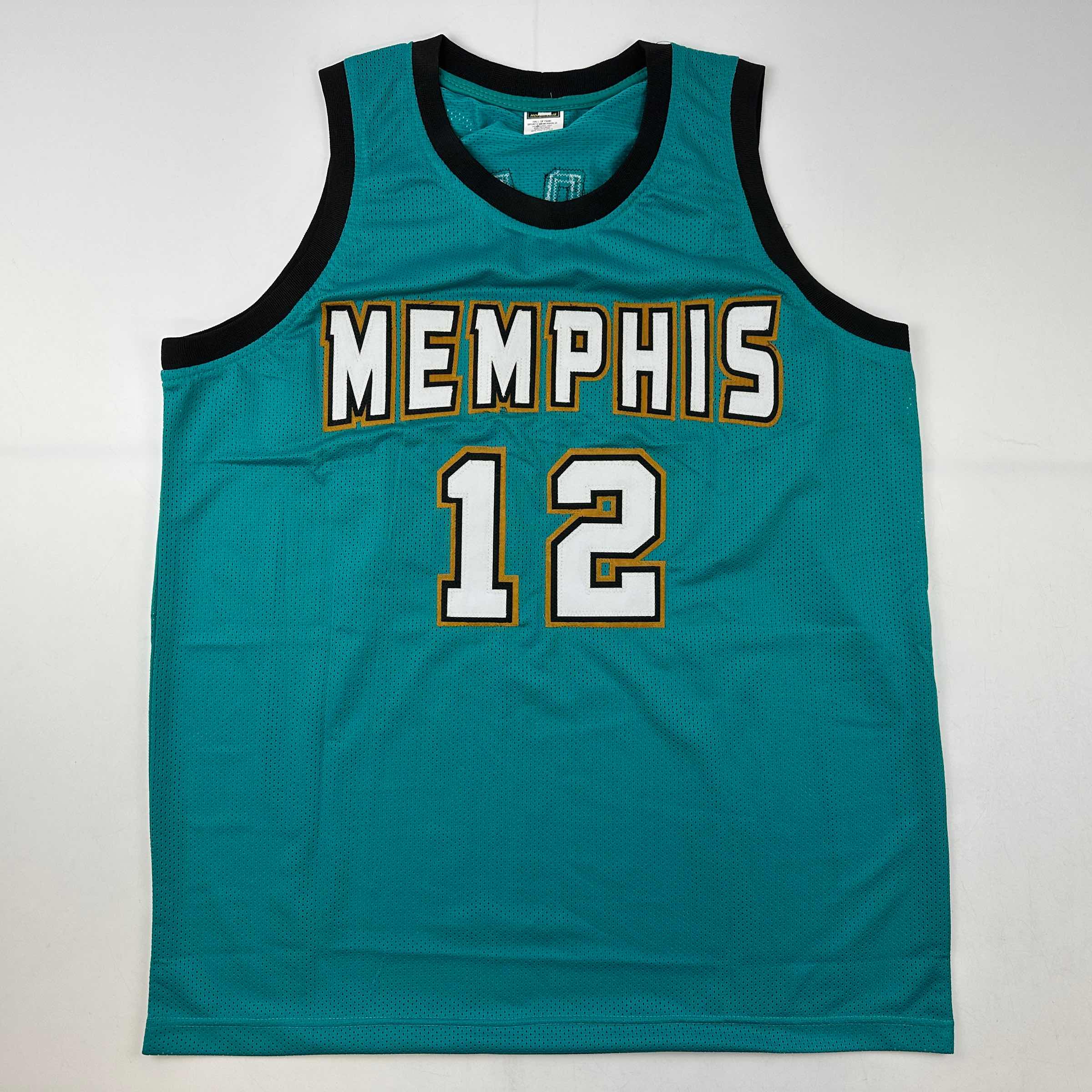 Facsimile Autographed Ja Morant Memphis Teal Retro Reprint Laser Auto Basketball Jersey Size Men's XL