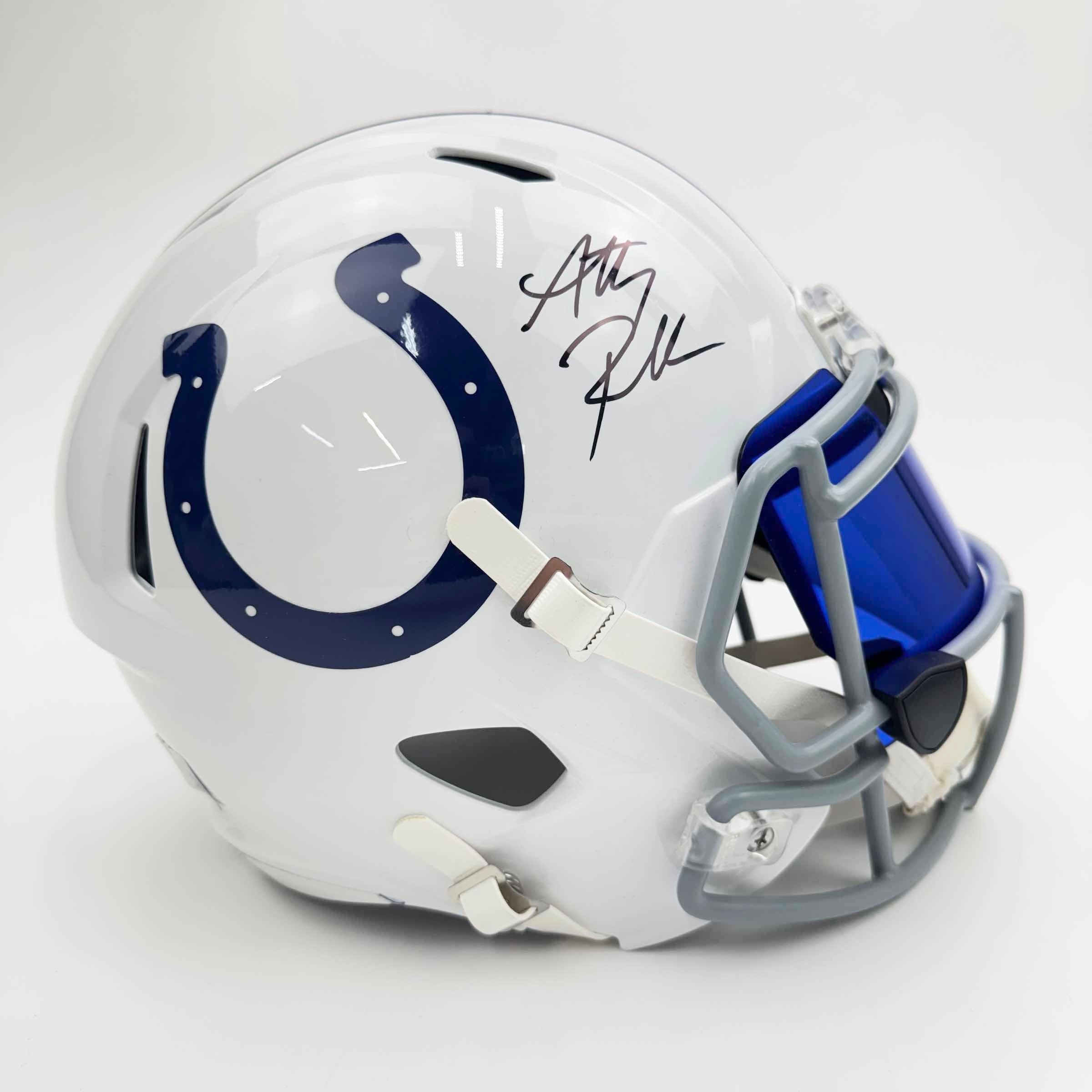 colts football helmets Autographed/Signed Anthony Richardson Indianapolis Colts Full Size Foo
