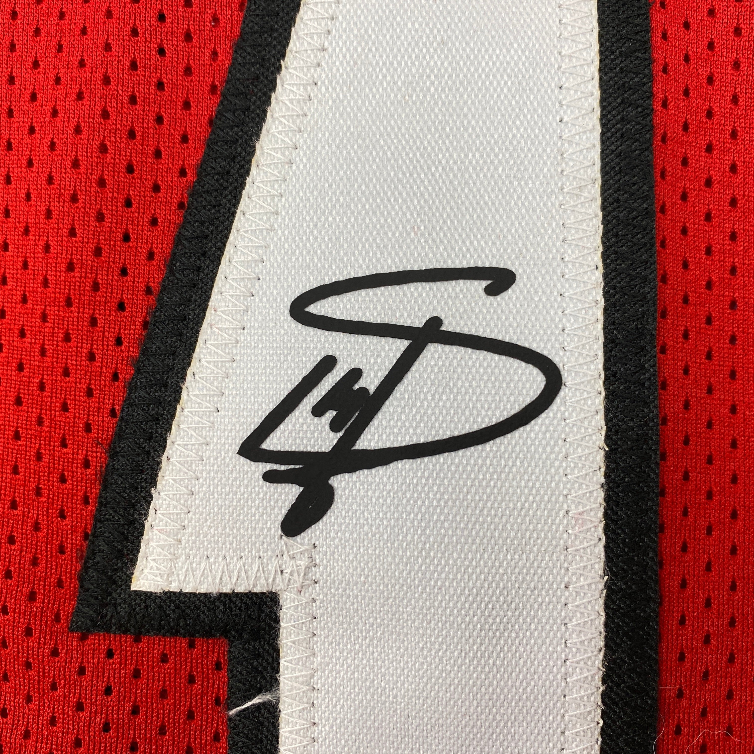 Facsimile Autographed Stefon Diggs Maryland Red Reprint Laser Auto College Football Jersey Size Men's XL