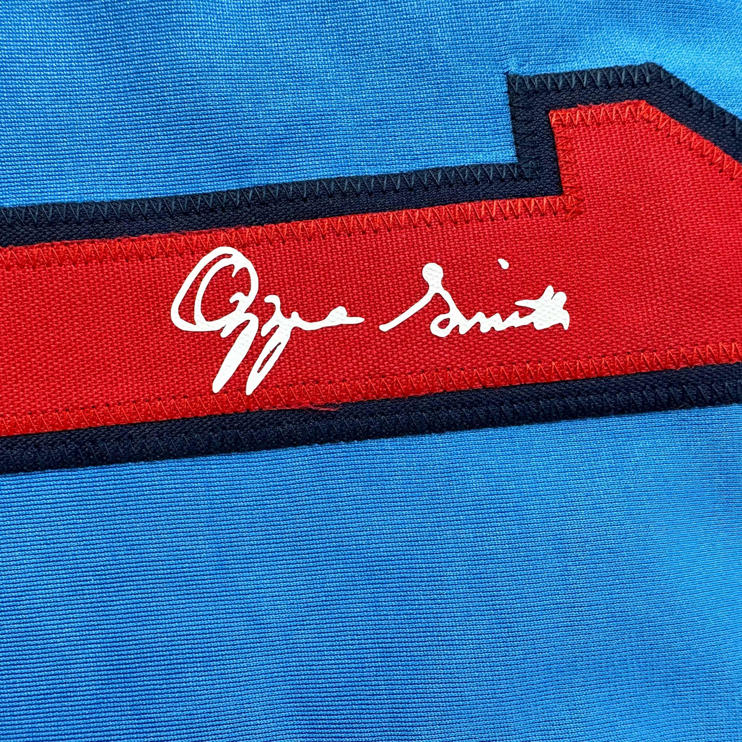 Facsimile Autographed Ozzie Smith St. Louis Blue Reprint Laser Auto Baseball Jersey Size Men's XL