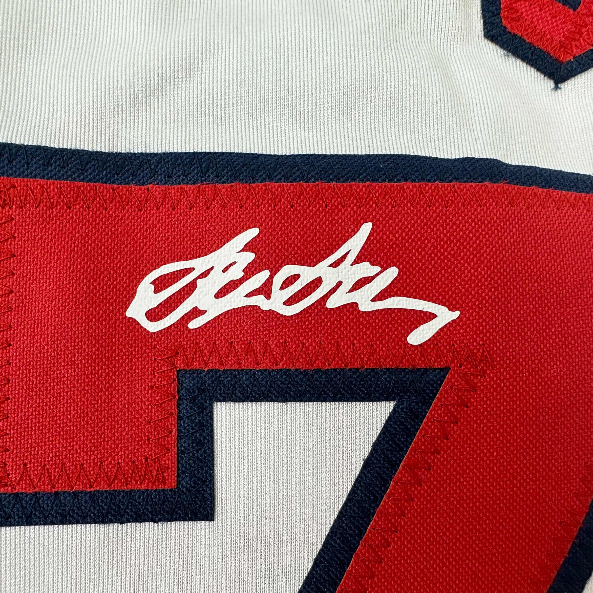 Facsimile Autographed Stephen Strasburg Washington White Reprint Laser Auto Baseball Jersey Size Men's XL