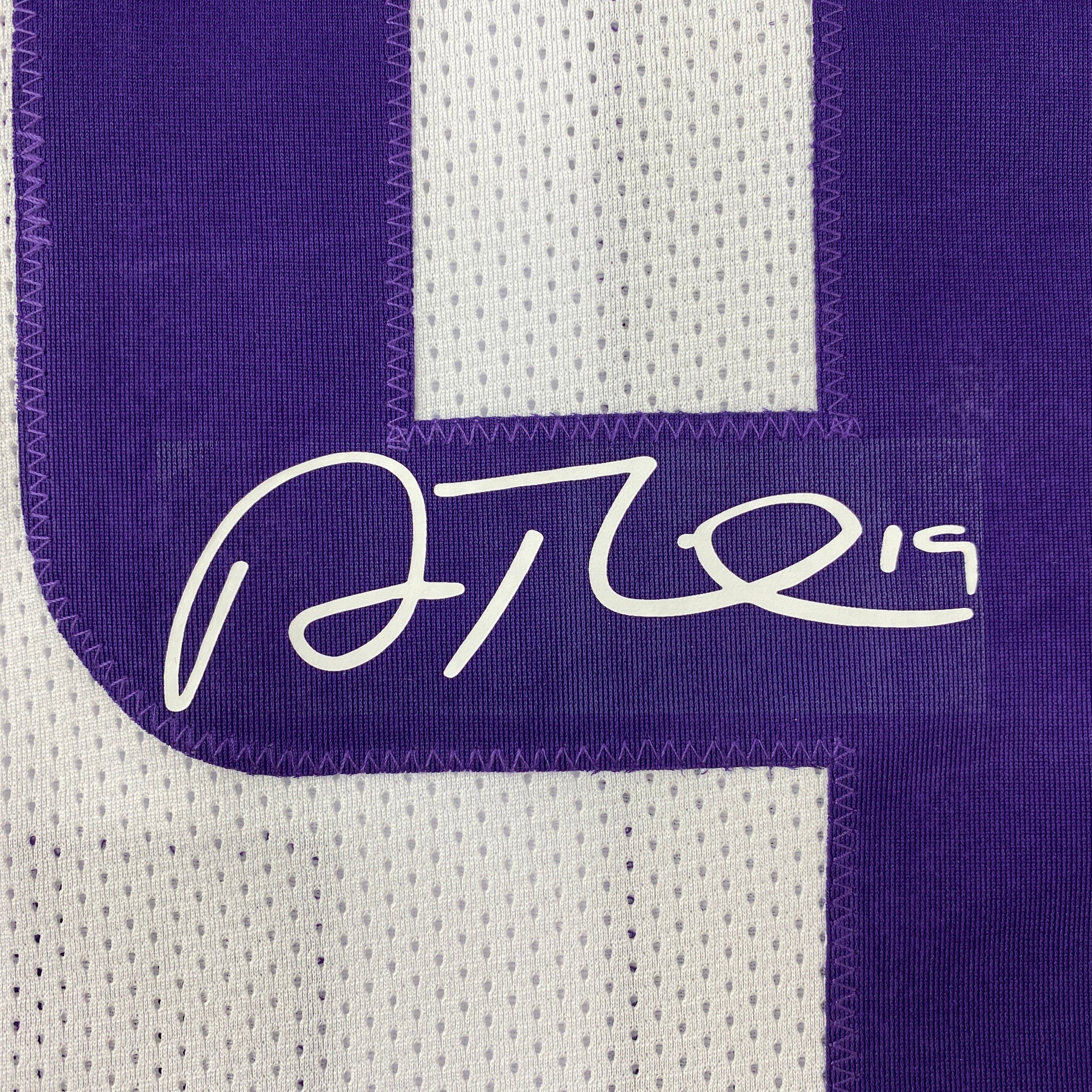 Facsimile Autographed Adam Thielen Minnesota White Reprint Laser Auto Football Jersey Size Men's XL