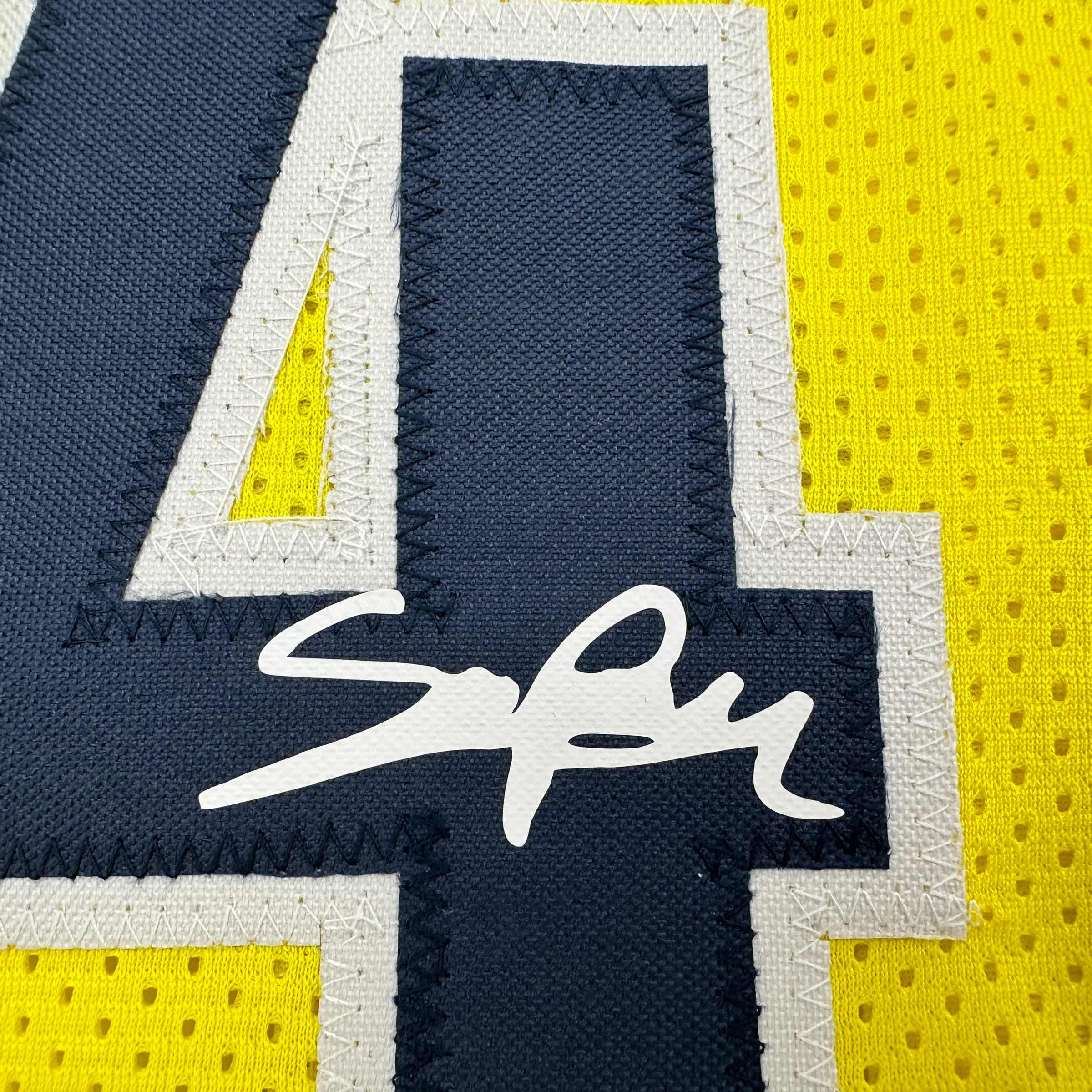 Facsimile Autographed Pascal Siakam Indiana Yellow Reprint Laser Auto Basketball Jersey Size Men's XL