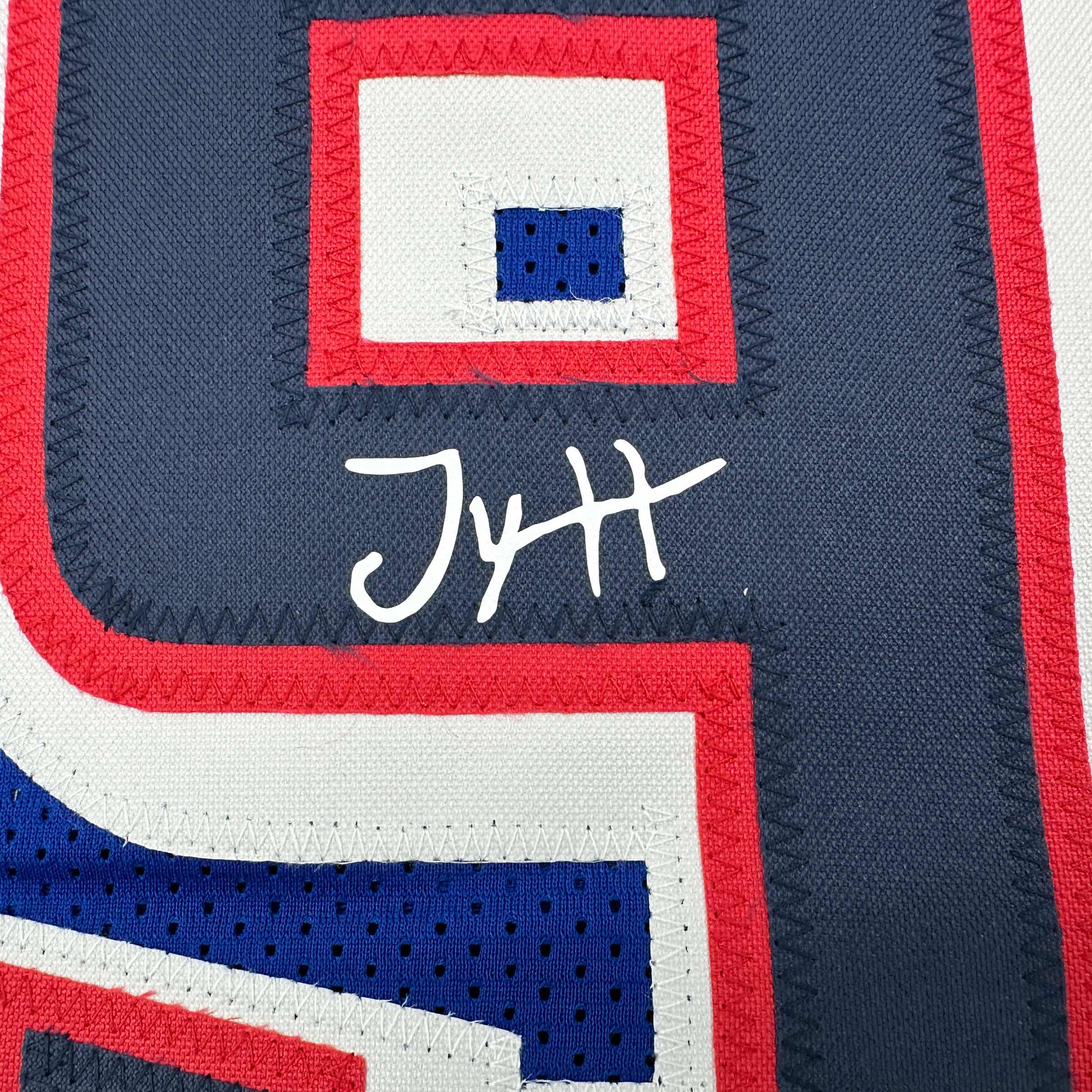 Facsimile Autographed Tyrese Haliburton 2024 United States Team USA Blue Reprint Laser Auto Basketball Jersey Size Men's XL