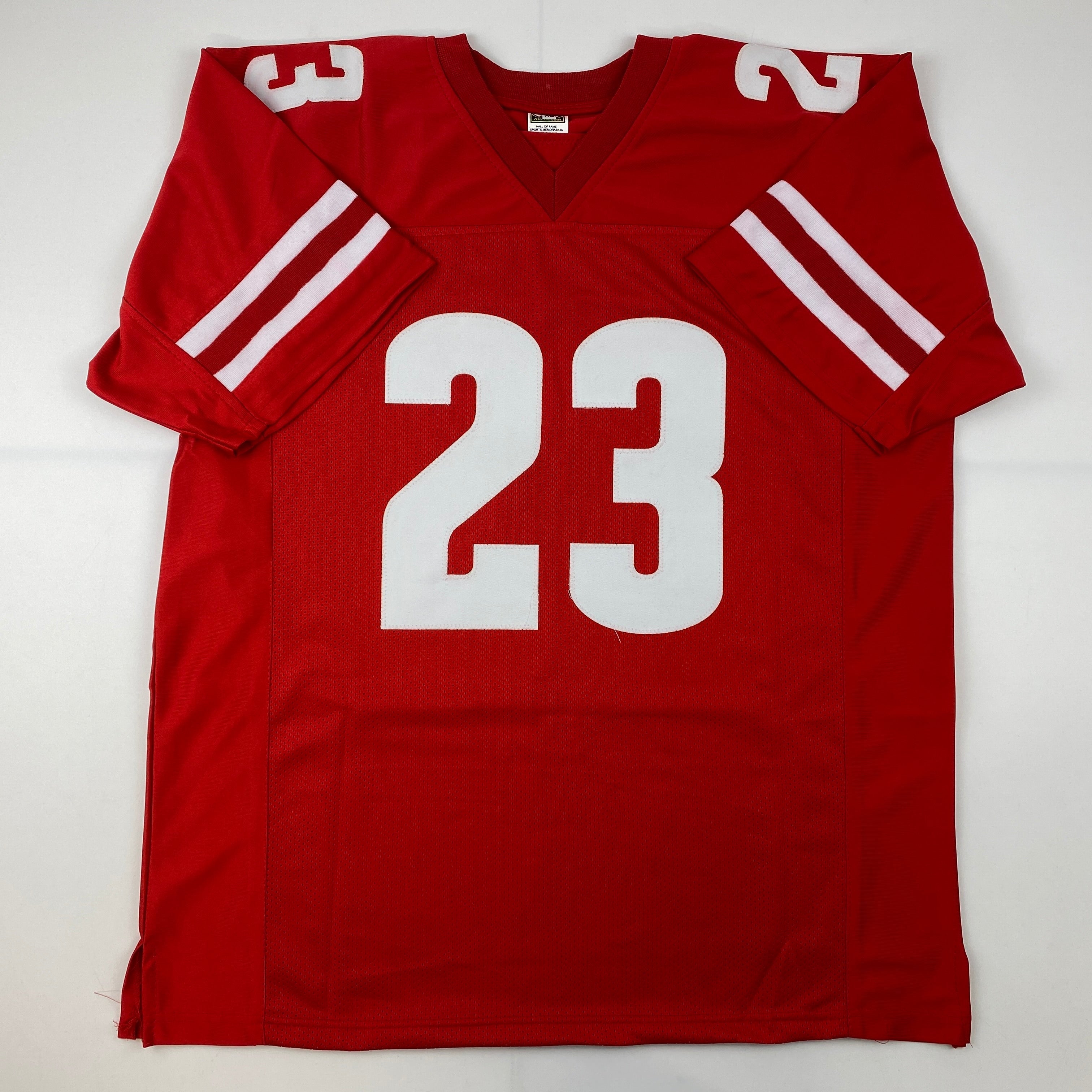 Facsimile Autographed Jonathan Taylor Wisconsin Red Reprint Laser Auto College Football Jersey Size Men's XL