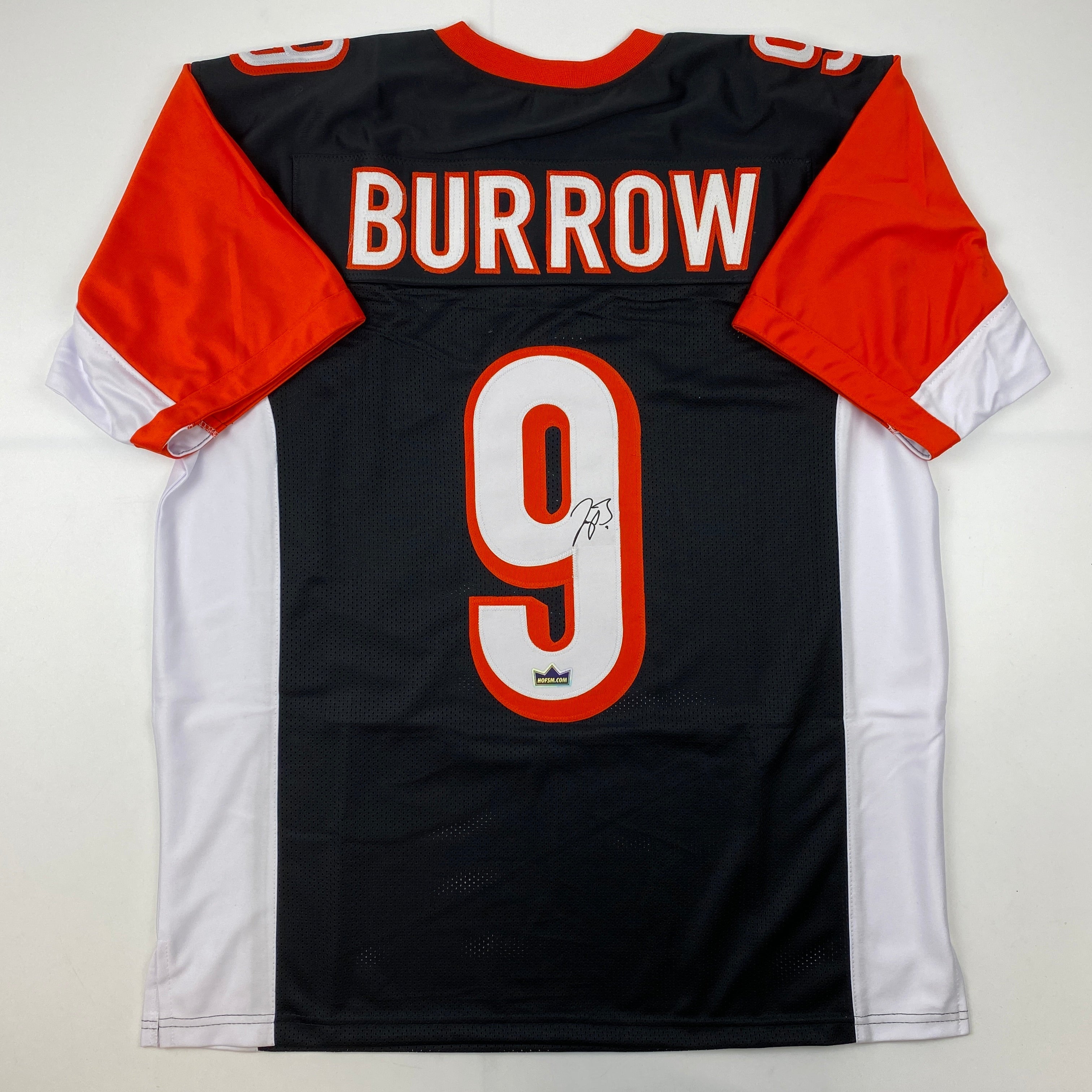 Facsimile Autographed Joe Burrow Cincinnati Black Rookie Reprint Laser Auto Football Jersey Size Men's XL