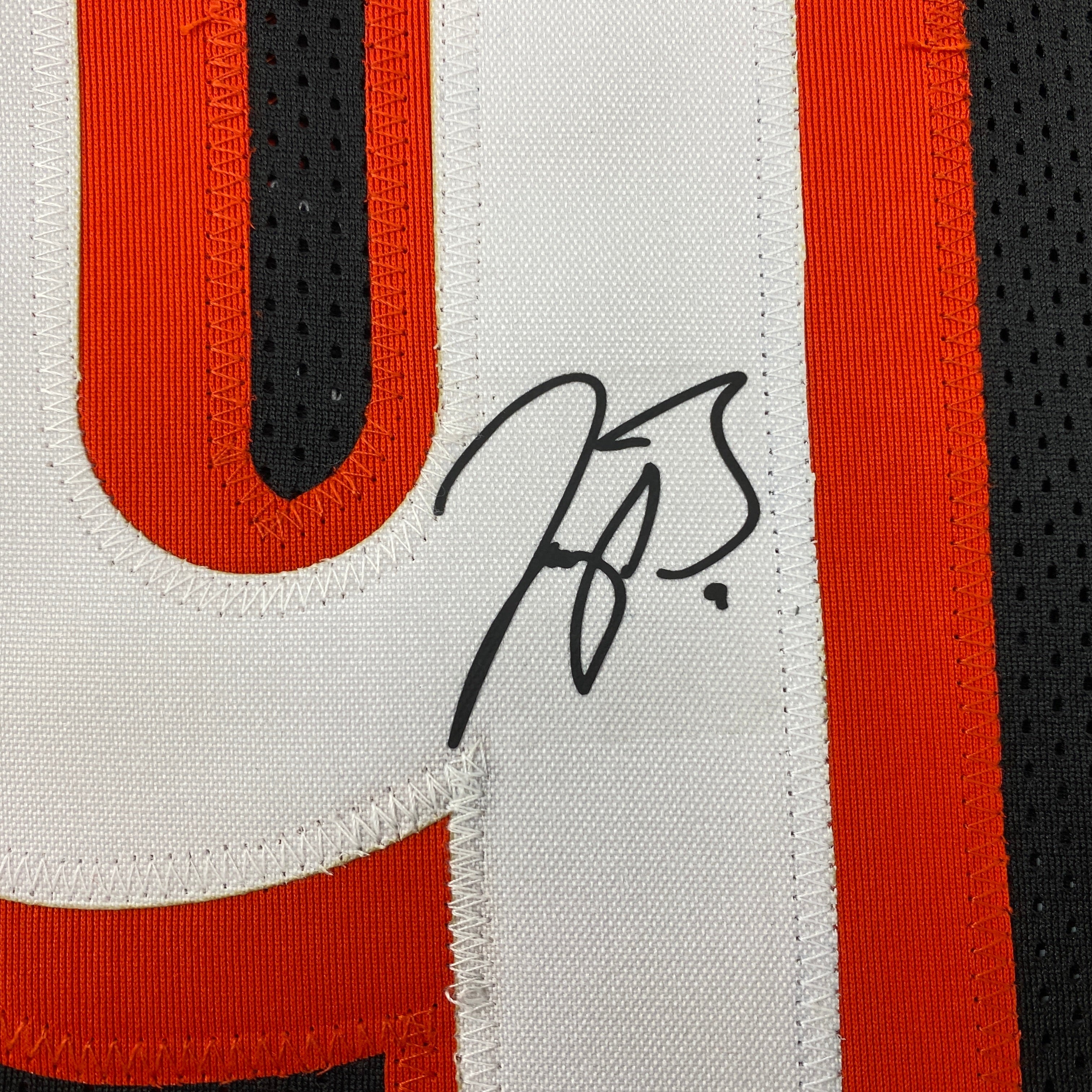 Facsimile Autographed Joe Burrow Cincinnati Black Rookie Reprint Laser Auto Football Jersey Size Men's XL