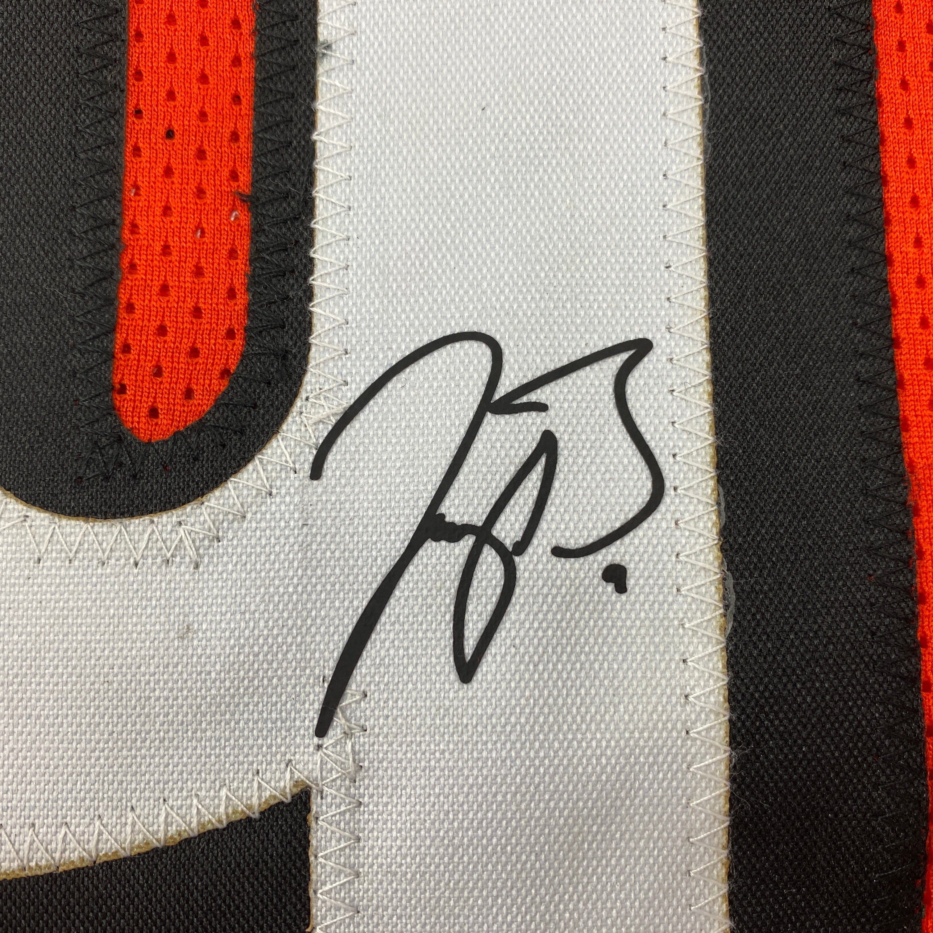 Facsimile Autographed Joe Burrow Cincinnati Orange Rookie Reprint Laser Auto Football Jersey Size Men's XL
