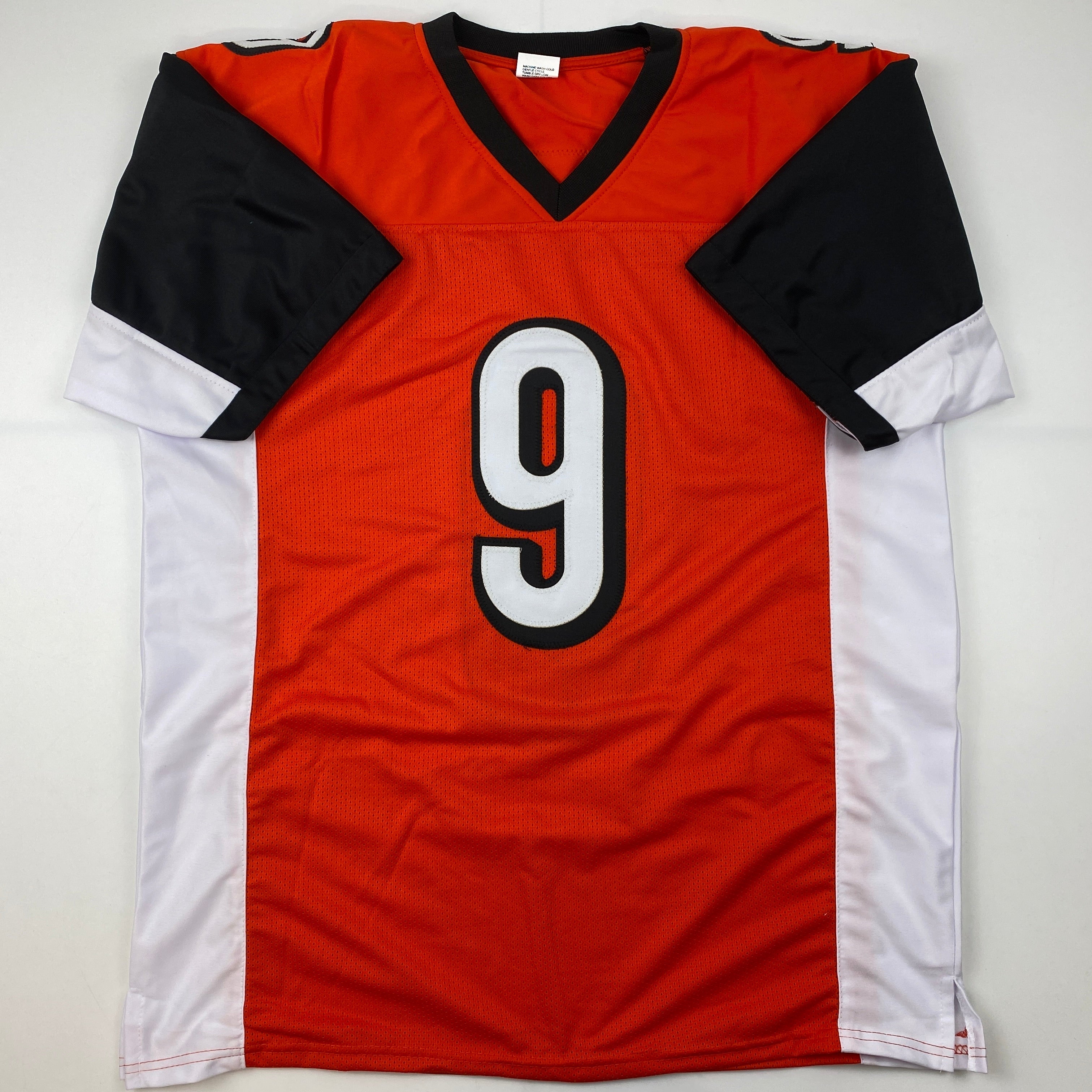 Facsimile Autographed Joe Burrow Cincinnati Orange Rookie Reprint Laser Auto Football Jersey Size Men's XL