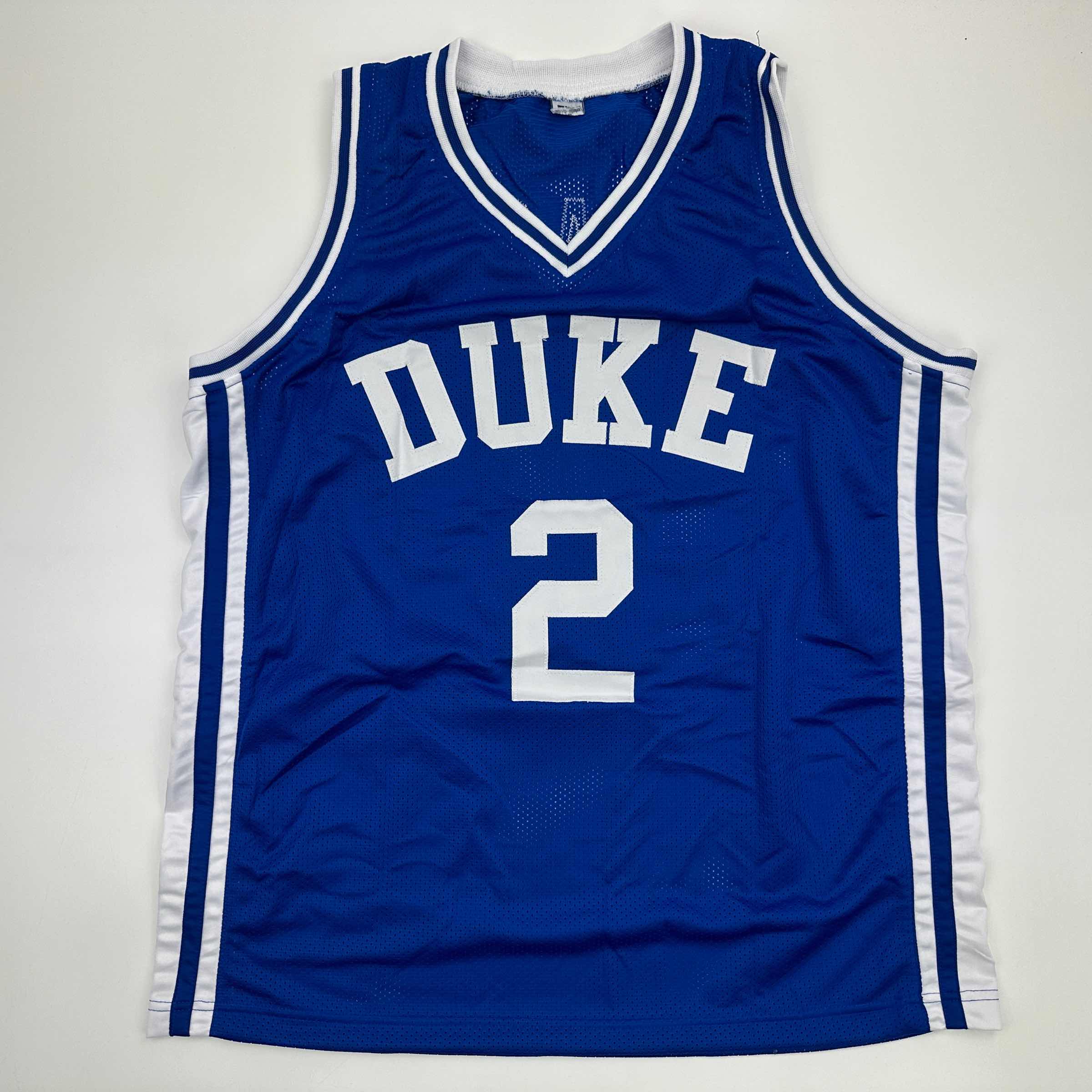 Facsimile Autographed Cooper Flagg Duke Blue Reprint Laser Auto College Basketball Jersey Size Men's XL