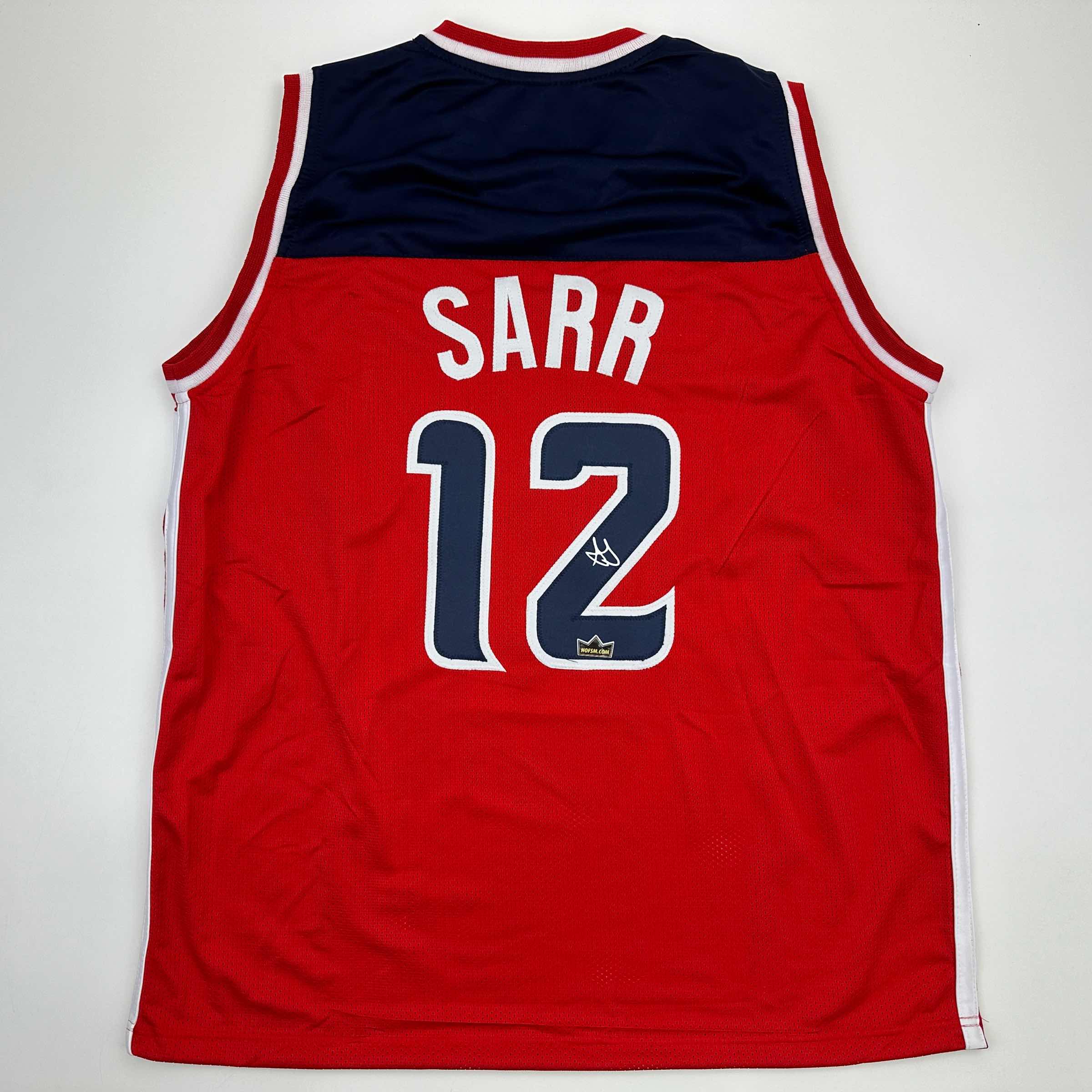 Facsimile Autographed Alexandre Sarr Washington Red Reprint Laser Auto Basketball Jersey Size Men's XL